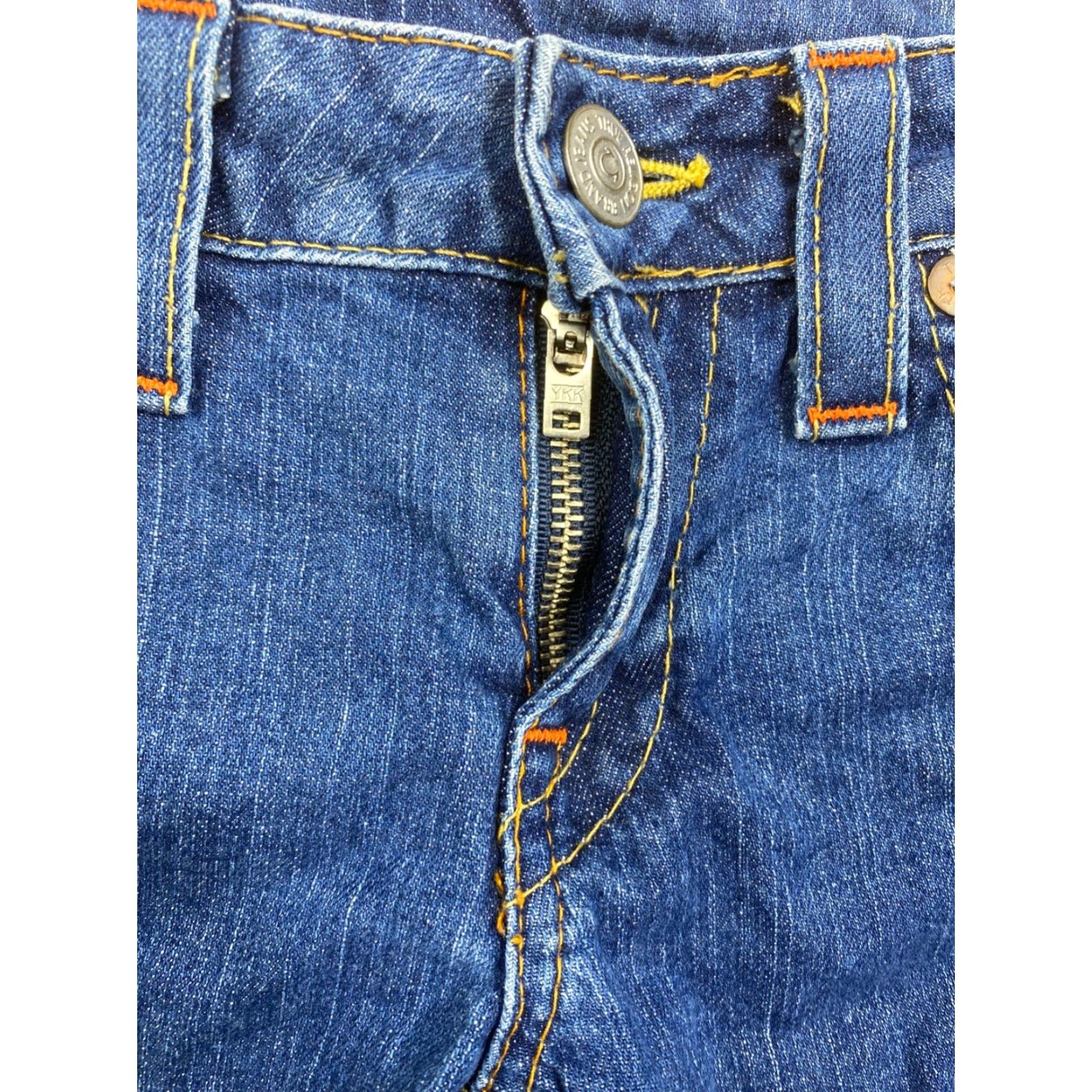 True Religion True Religion Jeans Shorts Mens 29 Casual 12" Inseam Blue Denim Cut Offs Flats Front 7055 Size US 29 - 3 Thumbnail