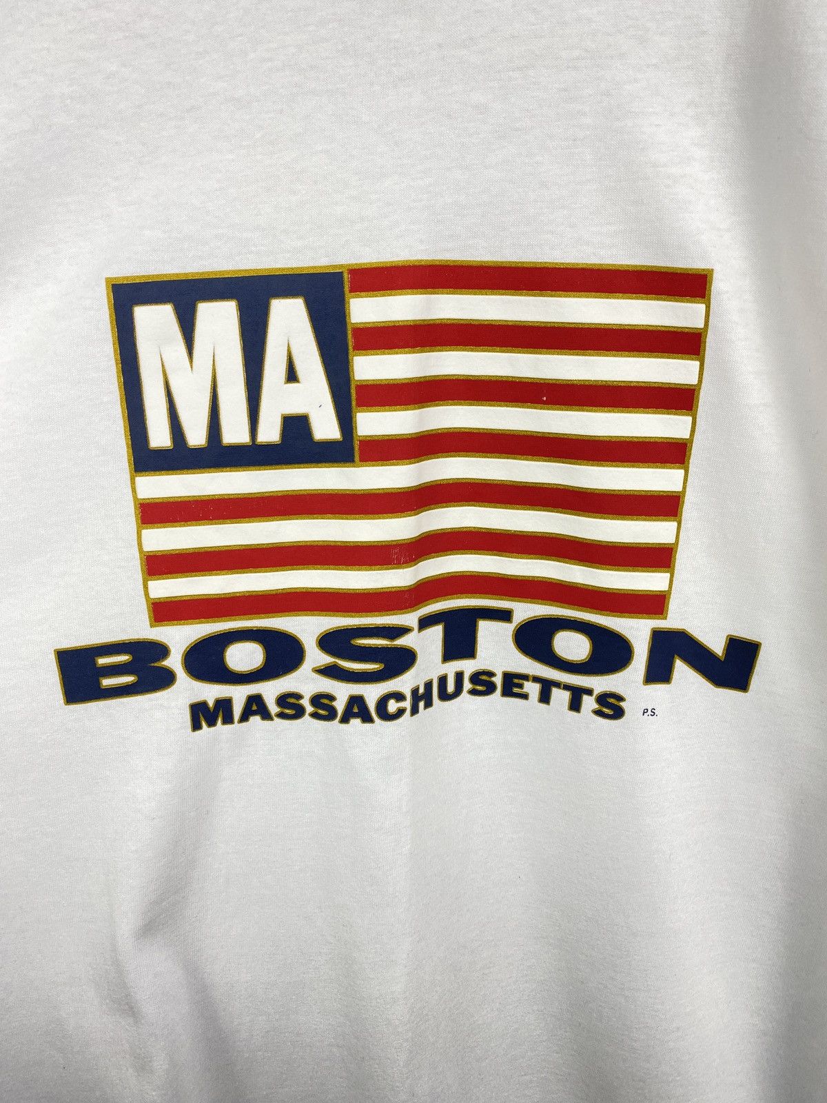 Fruit Of The Loom 🇺🇸 Vintage 80s Boston Massachusetts T-Shirt Single Stitch Y2K Size US L / EU 52-54 / 3 - 4 Thumbnail