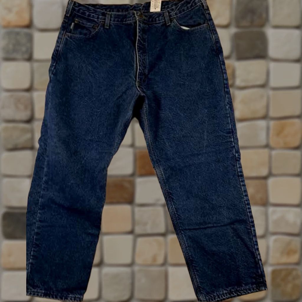Carhartt VINTAGE Carhartt Jeans Blue Plaid Insulated EUC Size 42-30 Men Regular Denim 30in inseam Bootcut Jeans Carhartt Work Outdoors Size US 30 / EU 46 - 1 Thumbnail