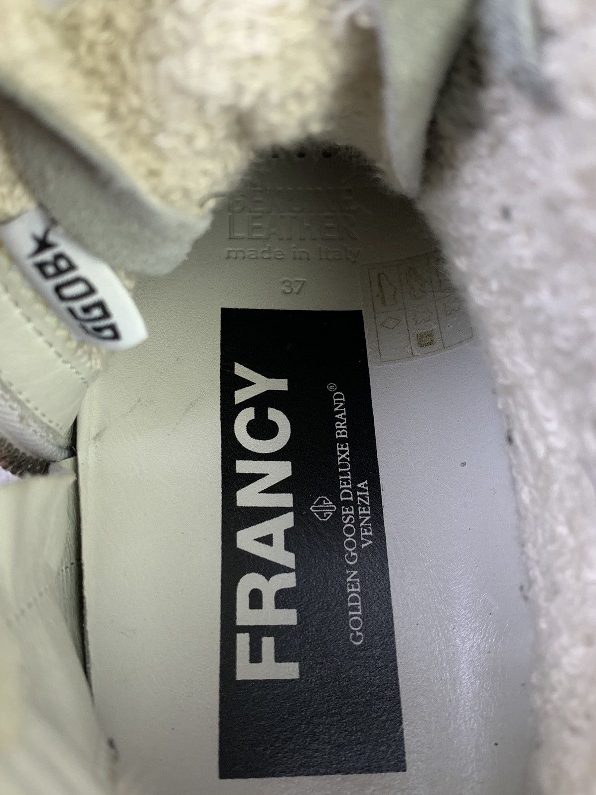 Golden Goose Golden Goose Francy Classic Hi Top White Distressed Leather Size US 5 / EU 37 - 2 Thumbnail