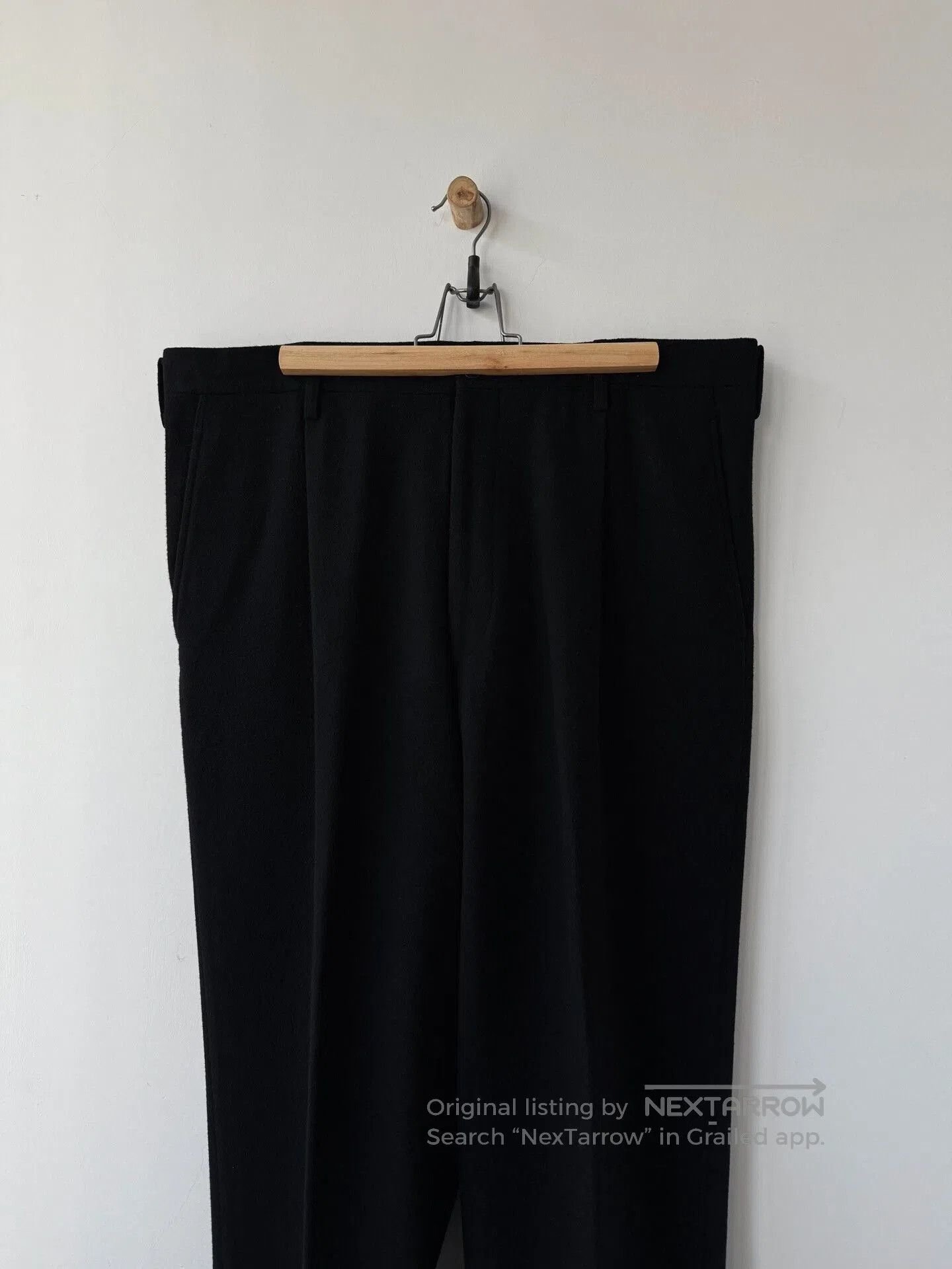 Yohji Yamamoto black wool wide-leg trousers by yohji yamamoto. Size US 44 / EU 60 - 3 Thumbnail