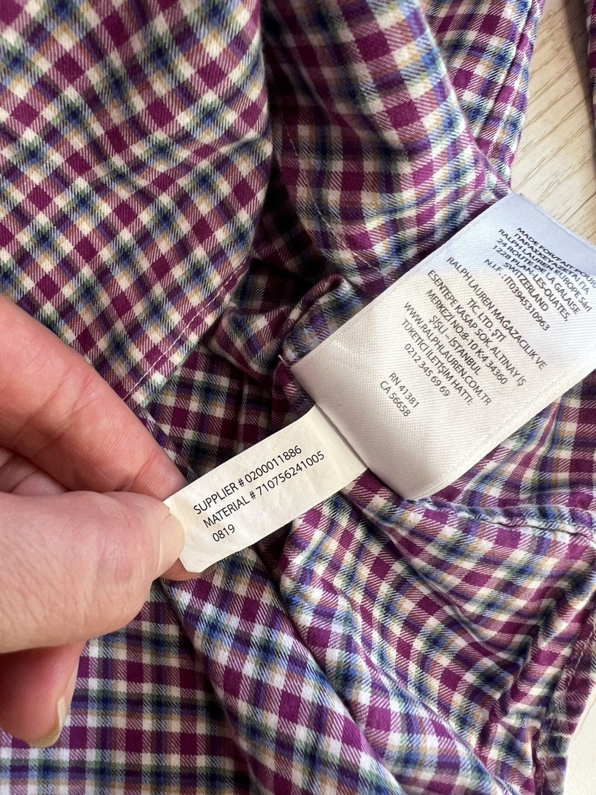 Ralph Lauren Ralph Lauren Classic Fit Plaid Shirt XL Purple Blue Green Size US XL / EU 56 / 4 - 8 Thumbnail