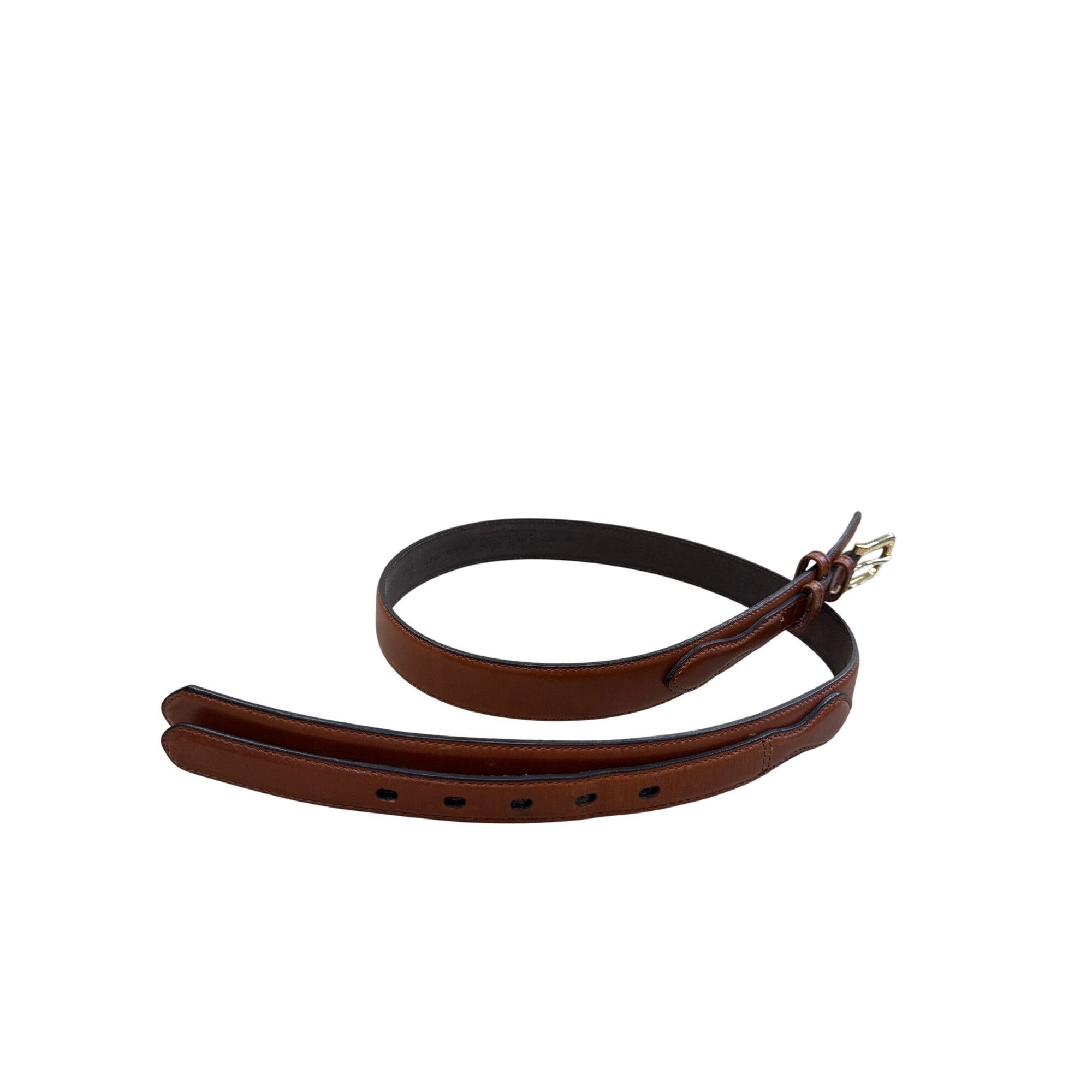 Cabelas Cabelas Mens Brown Leather Belt Size 40 With Gold Buckle SKU Size 40 - 5 Thumbnail