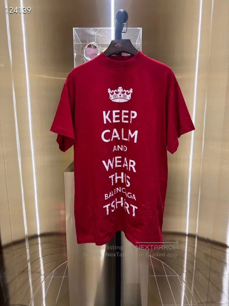 Balenciaga Balenciaga Half High Neck Letter Printed T-shirt Size US S / EU 44-46 / 1 - 1 Thumbnail