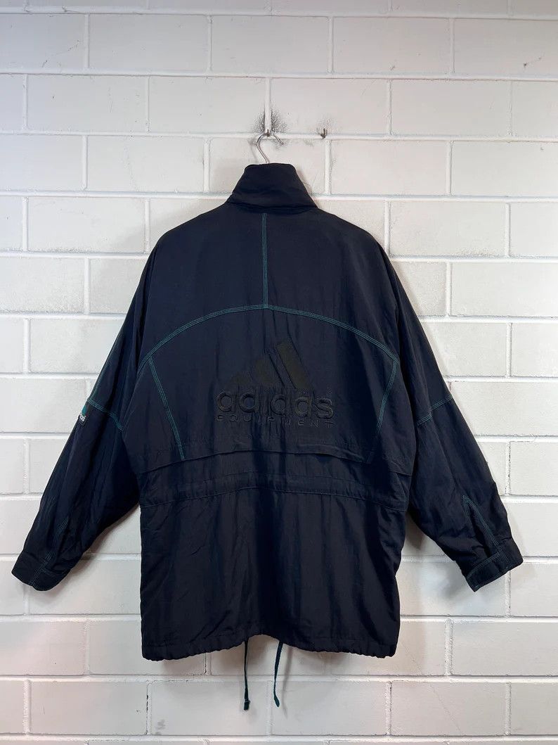 Adidas × Vintage 80s Adidas Equipment Fleece Lined Jacket Men's Hoodie Size US L / EU 52-54 / 3 - 21 Thumbnail