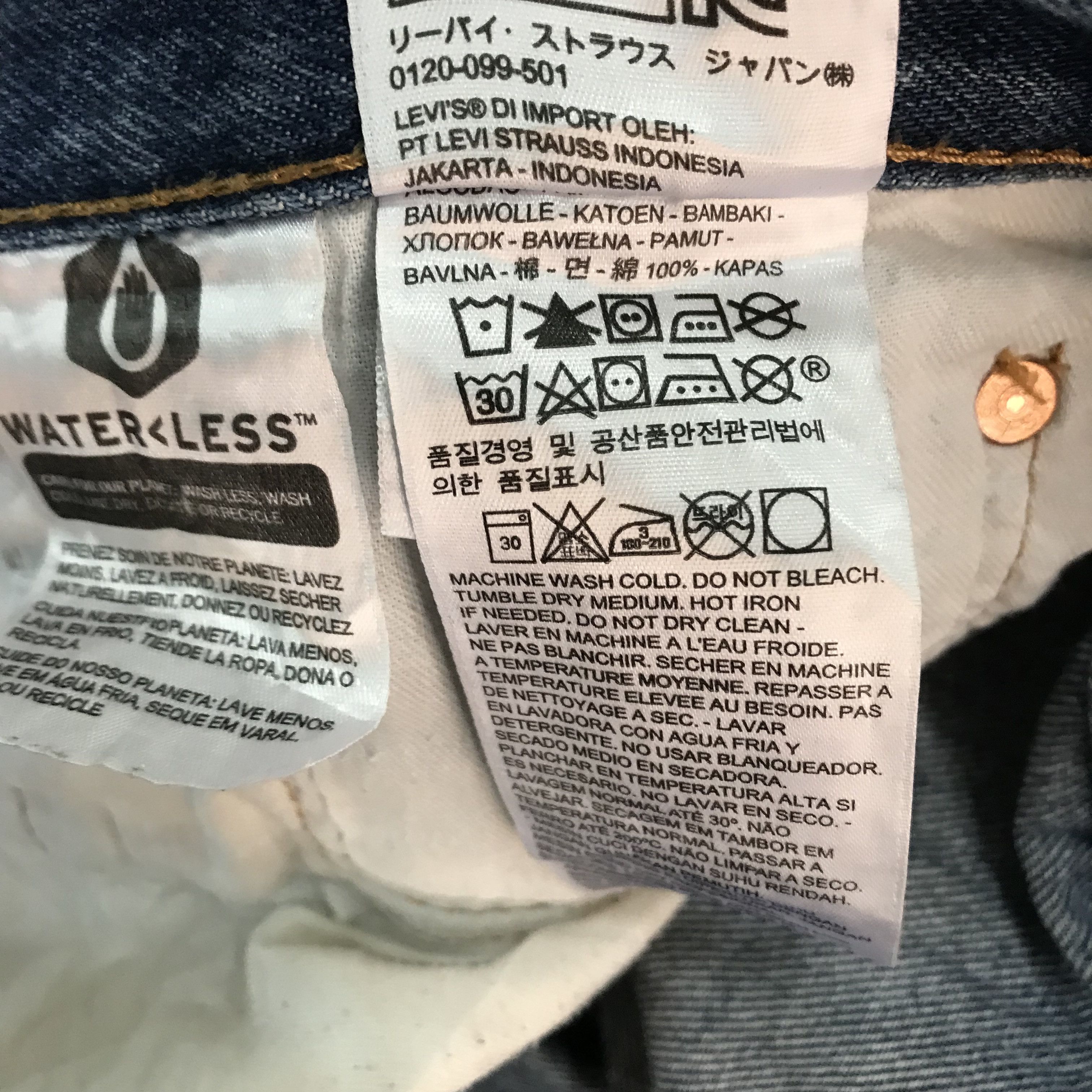 Levi's Vintage Y2K Levi’s 501 Straight Leg Jeans Faded Blue Indigo Size US 40 / EU 56 - 13 Thumbnail
