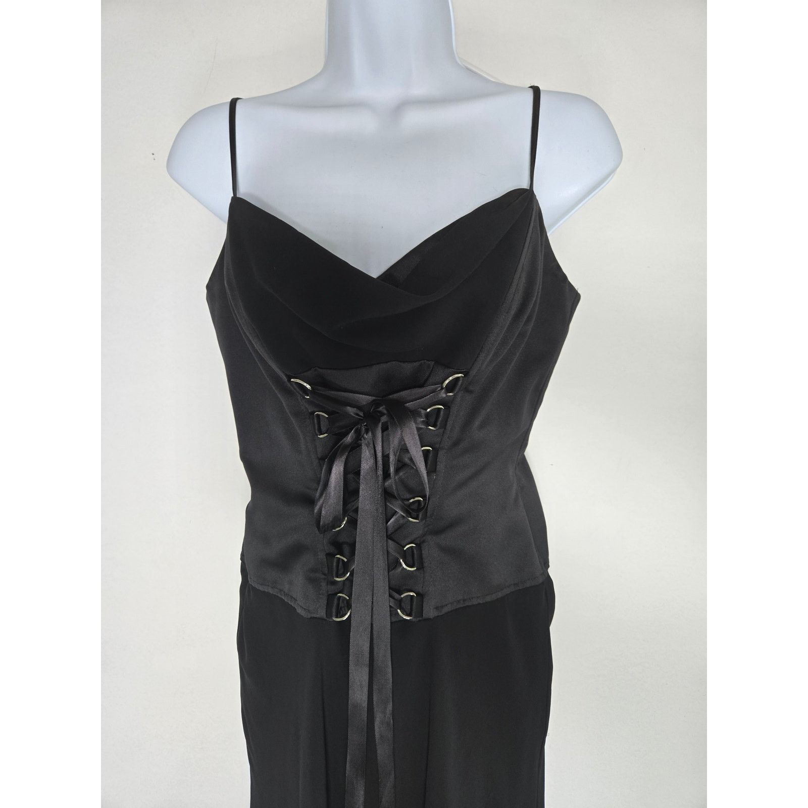 Other Y2K Cachet Black Corset Midi Lace-Up WhimsiGoth/Grunge Sz 6 Size M / US 6-8 / IT 42-44 - 3 Thumbnail