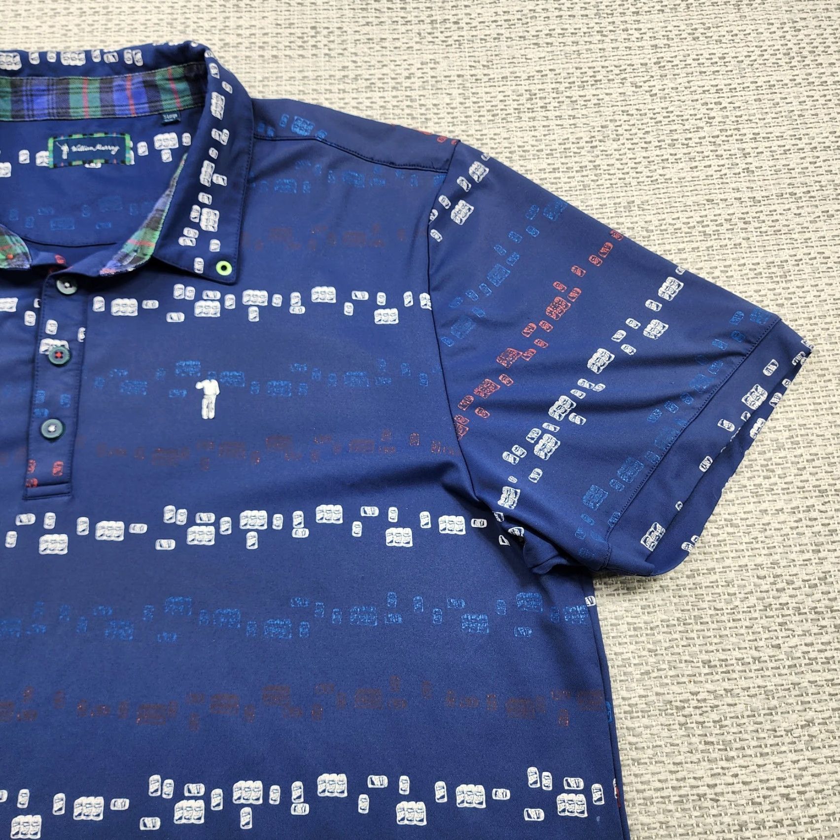 Vintage William Murray Polo Shirt Mens XL Golf Cocktails Food Print Performance Size US XL / EU 56 / 4 - 3 Thumbnail