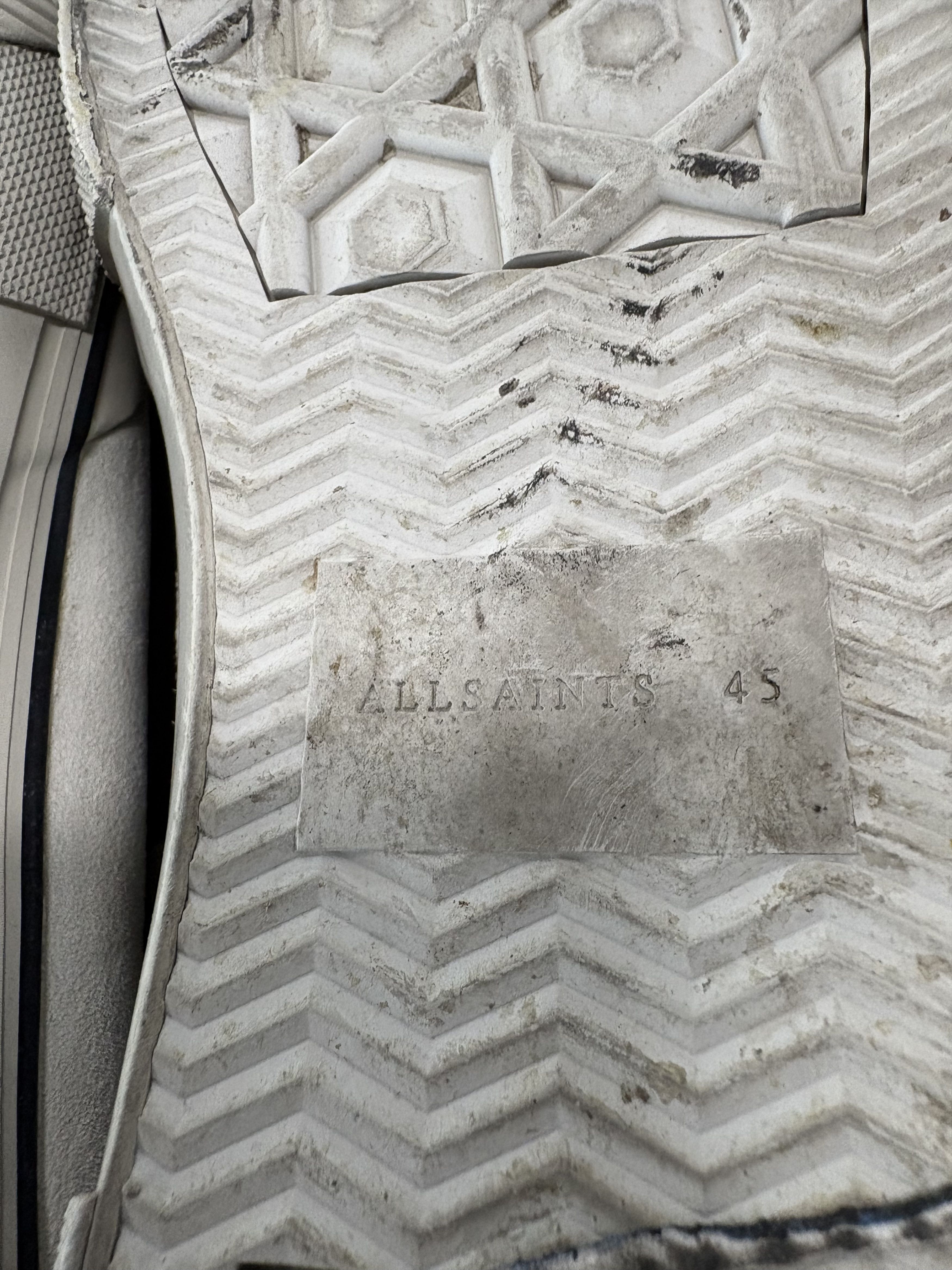 Allsaints AllSaints Dumont White Chalk High Tops Size US 12 / EU 45 - 5 Thumbnail