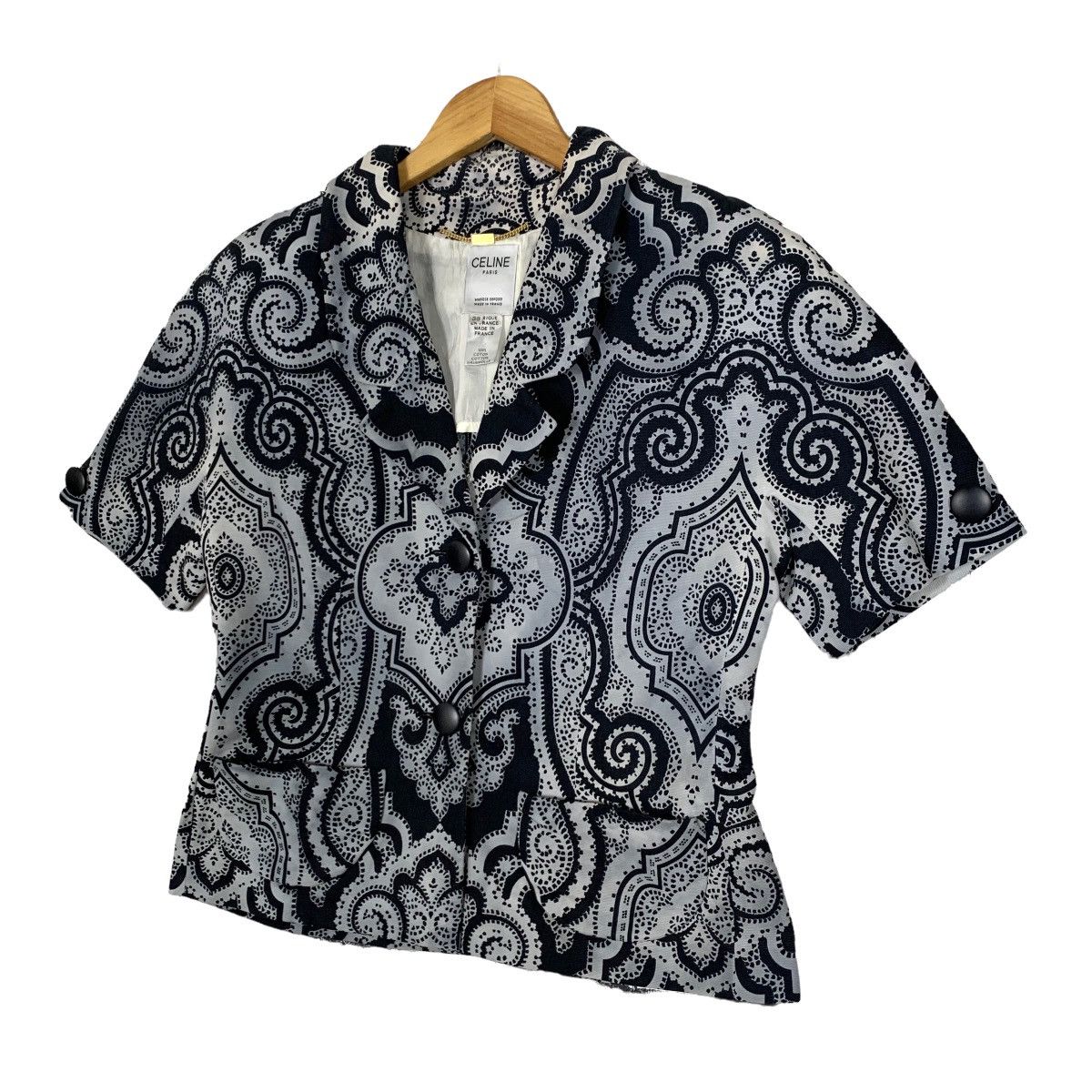 Celine Celine Paris Paisley Printed Women Button Up Blouse Shirt Size S / US 4 / IT 40 - 4 Thumbnail