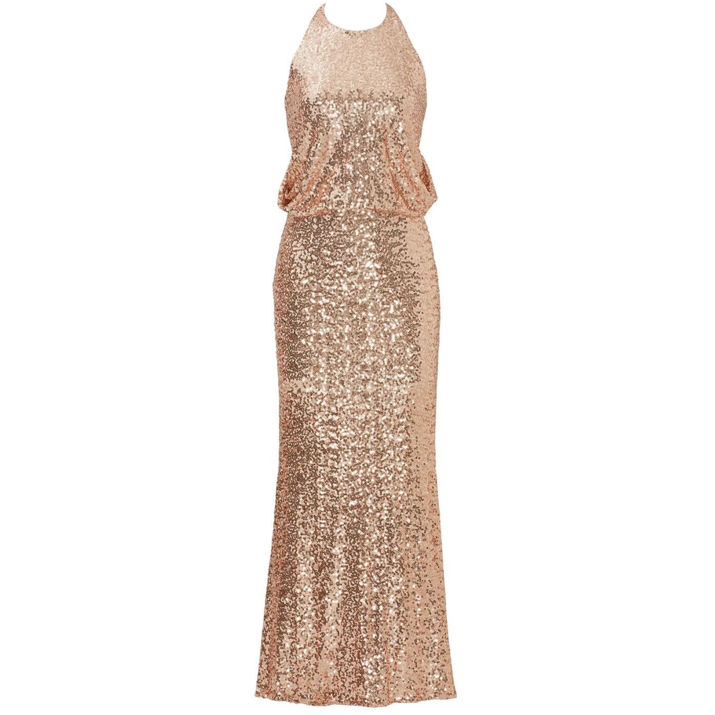 Badgley Mischka Badgley Mischka Blush Sequin Maria Gown, Size US 6 Size M / US 6-8 / IT 42-44 - 1 Thumbnail