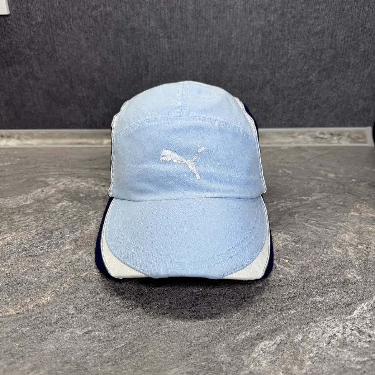 Puma Y2K Puma nylon 5-panel hat suede cap camp vintage big logo Size ONE SIZE - 2 Thumbnail