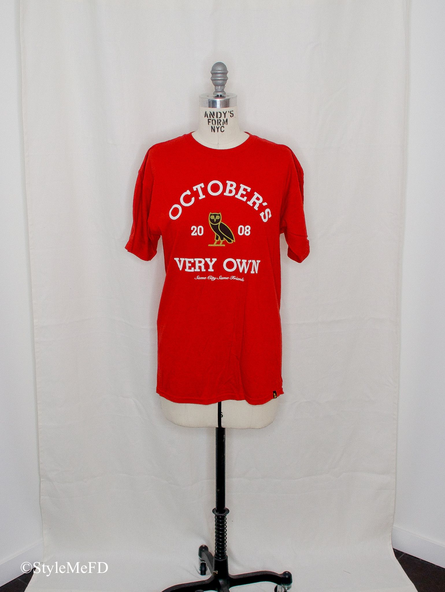 October's Very Own Men's OVO Red "October's Very Own 2008" T-Shirt Size US M / EU 48-50 / 2 - 1 Thumbnail