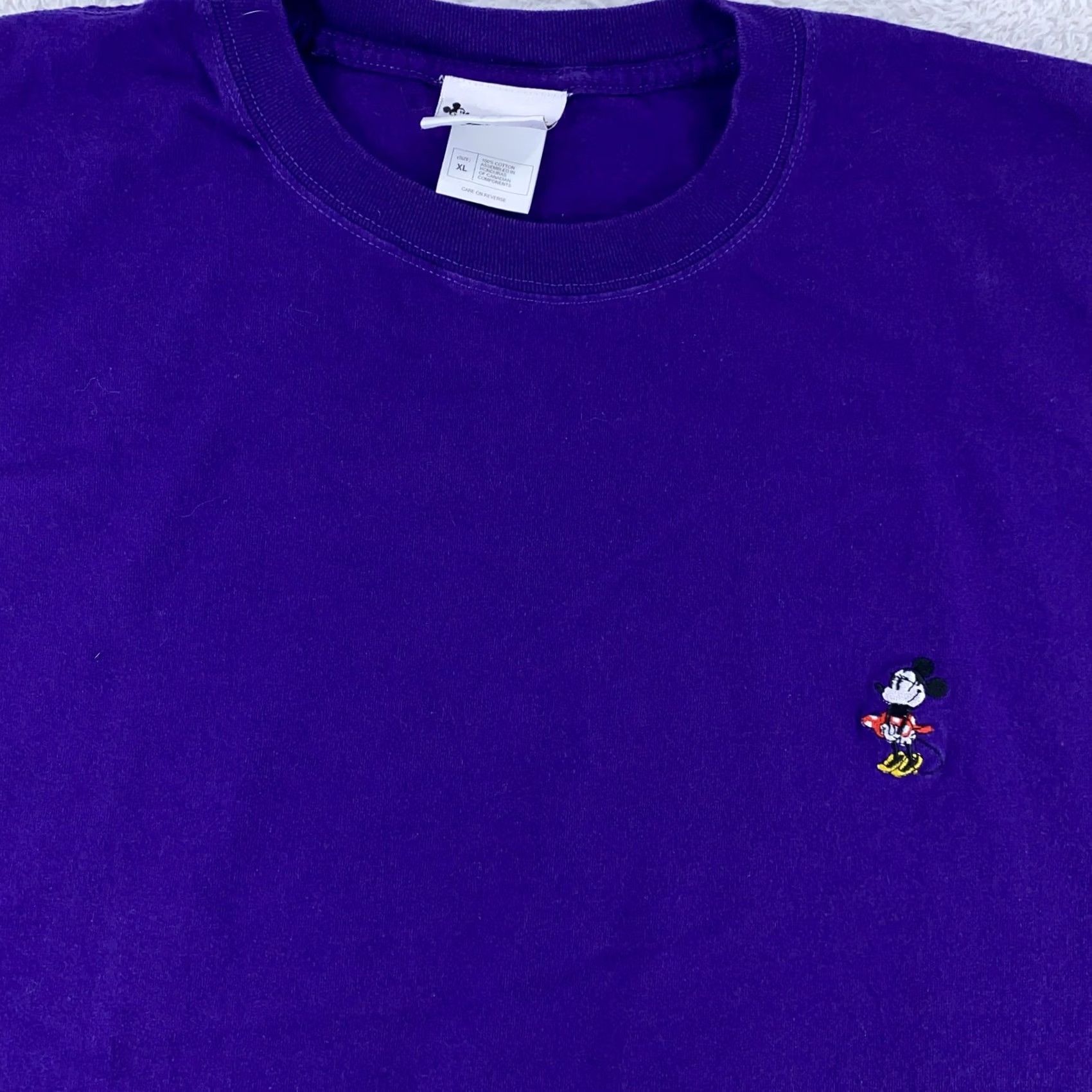 Disney V Walt Disney World Shirt Mens XL Purple Mickey Mouse Embroidered Tee T-Shirt Size US XL / EU 56 / 4 - 2 Thumbnail