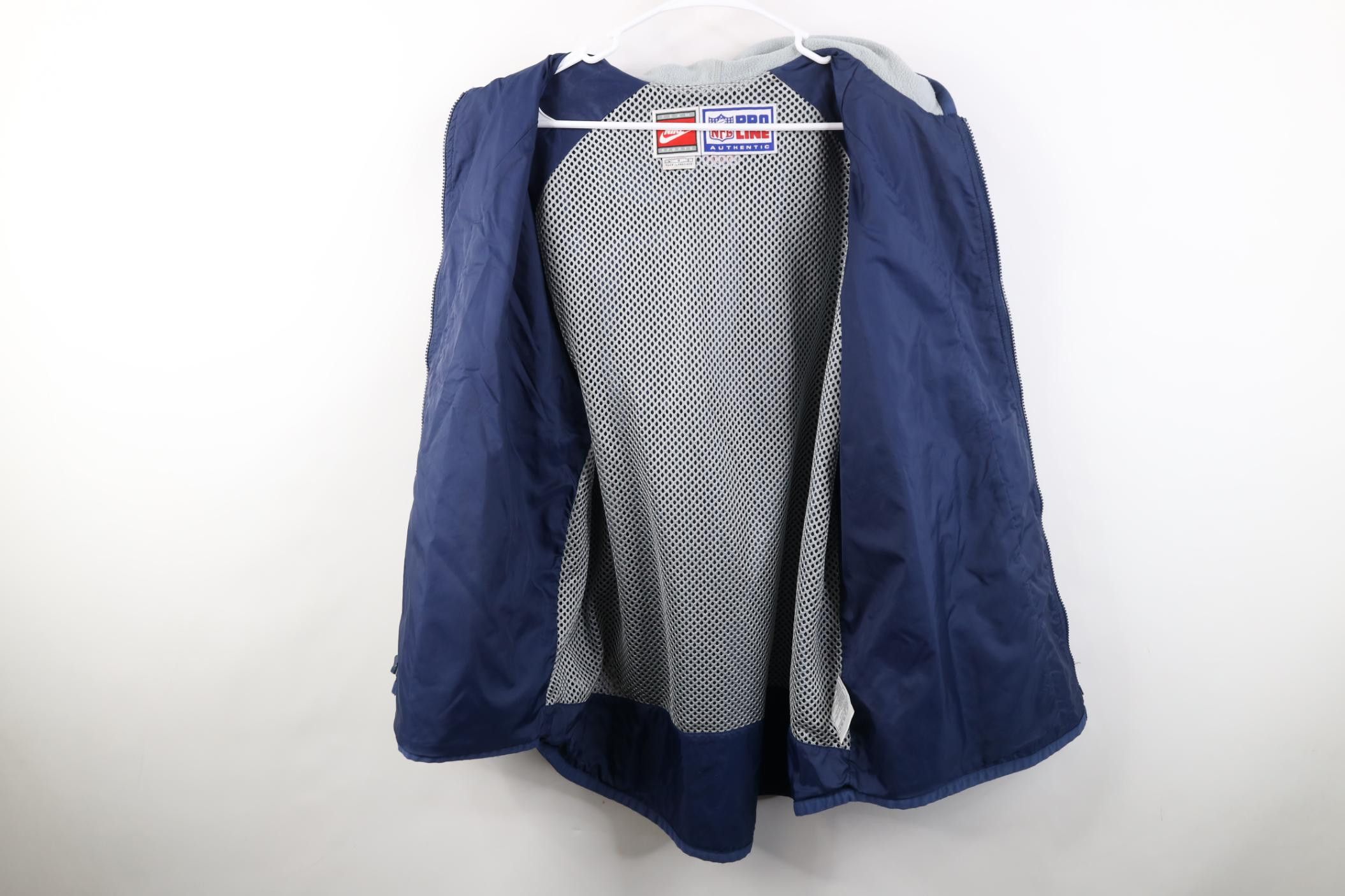Nike Vintage 90s Nike Pro Line Cowboys Hooded Rain Jacket Size US L / EU 52-54 / 3 - 14 Thumbnail