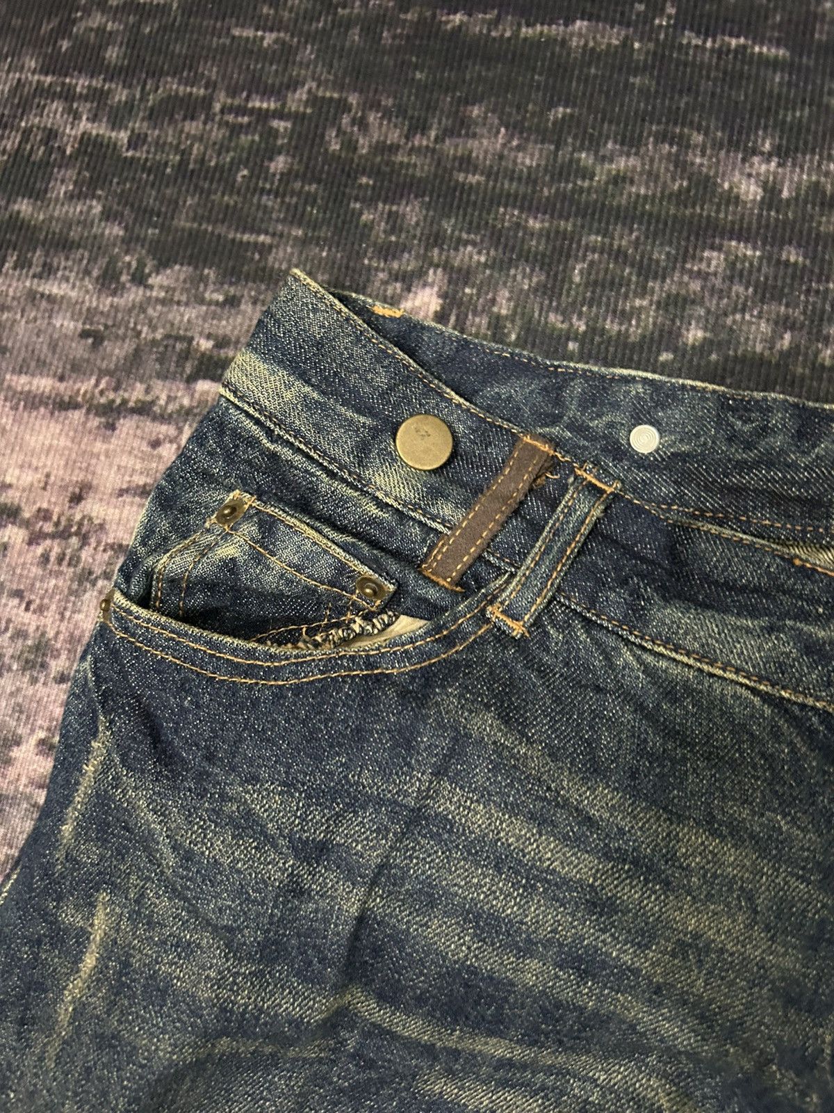 If Six Was Nine Japanese Brand Fur Pocket Back Ripped Jeans Size US 32 / EU 48 - 13 Thumbnail