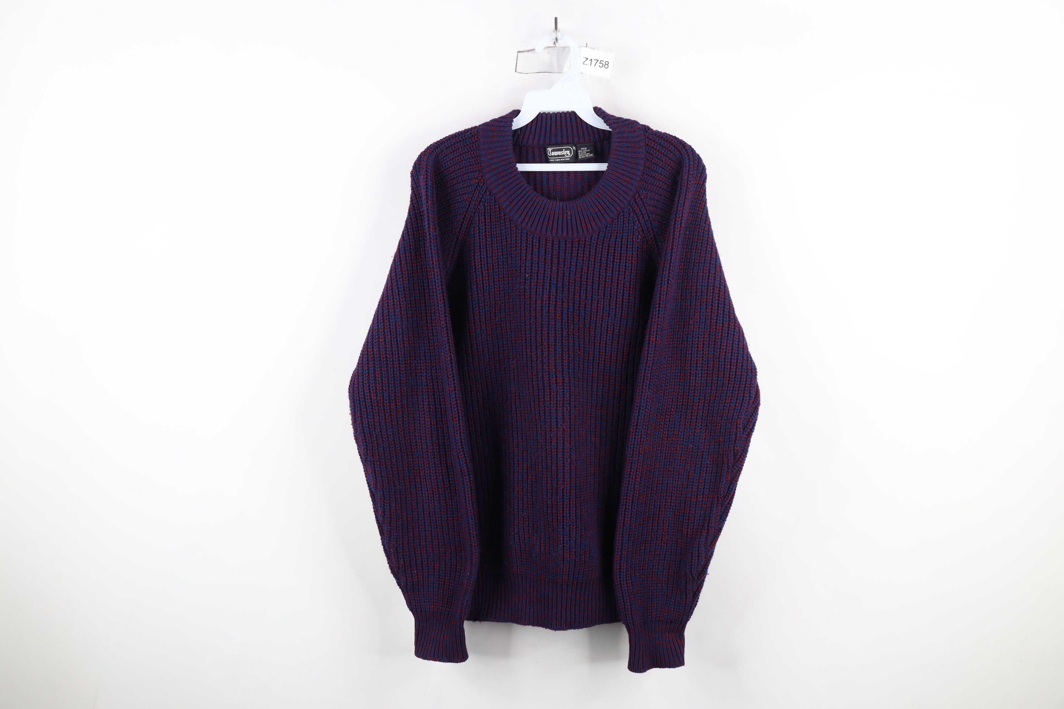 Vintage Vintage 70s Streetwear Chunky Ribbed Knit Crewneck Sweater Size US M / EU 48-50 / 2 - 1 Thumbnail