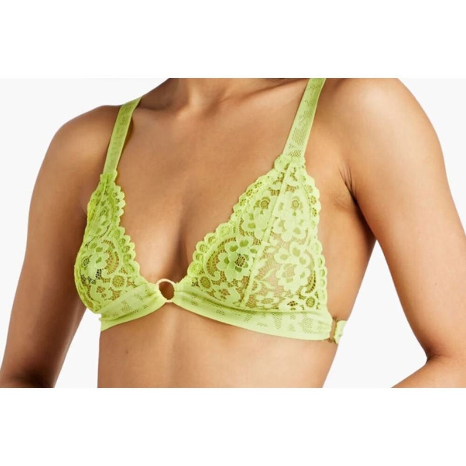 Stella McCartney Stella McCartney Neon stretch lace triangle bra Size ONE SIZE - 3 Thumbnail