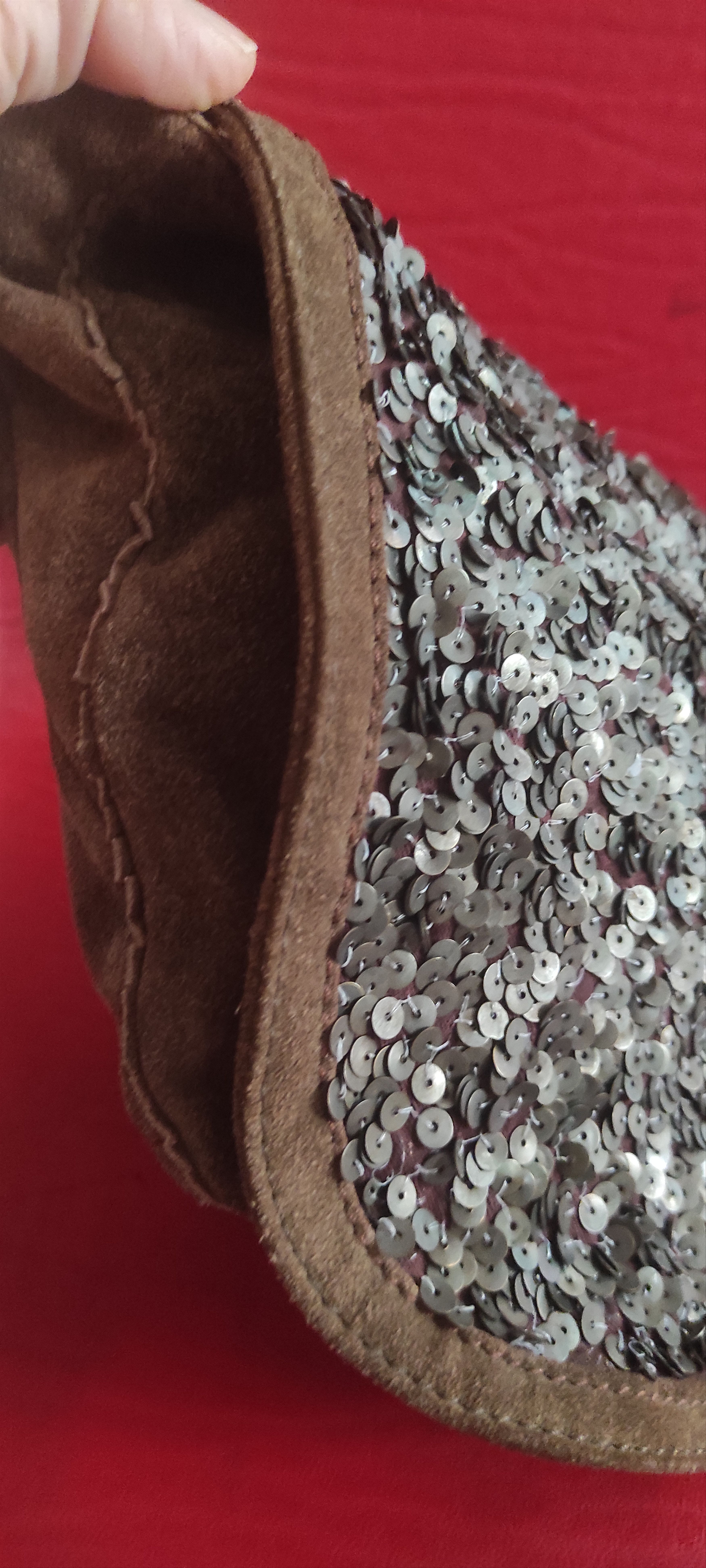 Massimo Dutti Massimo Dutti Sequins Suede Leather Shoulder Bag Size ONE SIZE - 9 Thumbnail