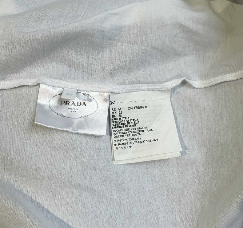 Prada Prada Solid color tie plain knit T-shirt 2502-Nextarrow Size US S / EU 44-46 / 1 - 6 Thumbnail
