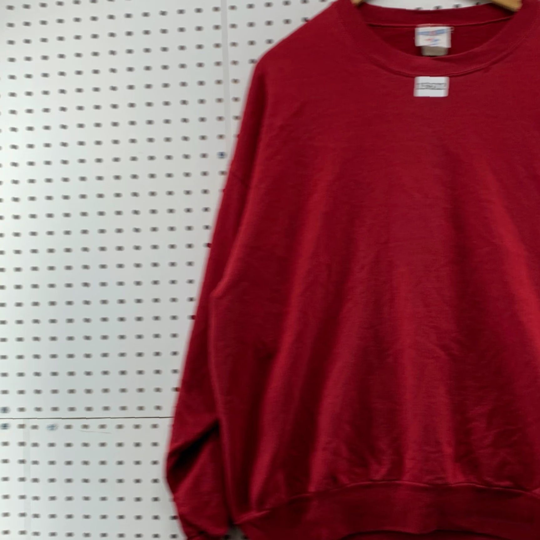 Vintage VINTAGE 90s Crewneck Sweatshirt Red XL Long Sleeve Cotton Unisex Adults Size US XL / EU 56 / 4 - 3 Thumbnail