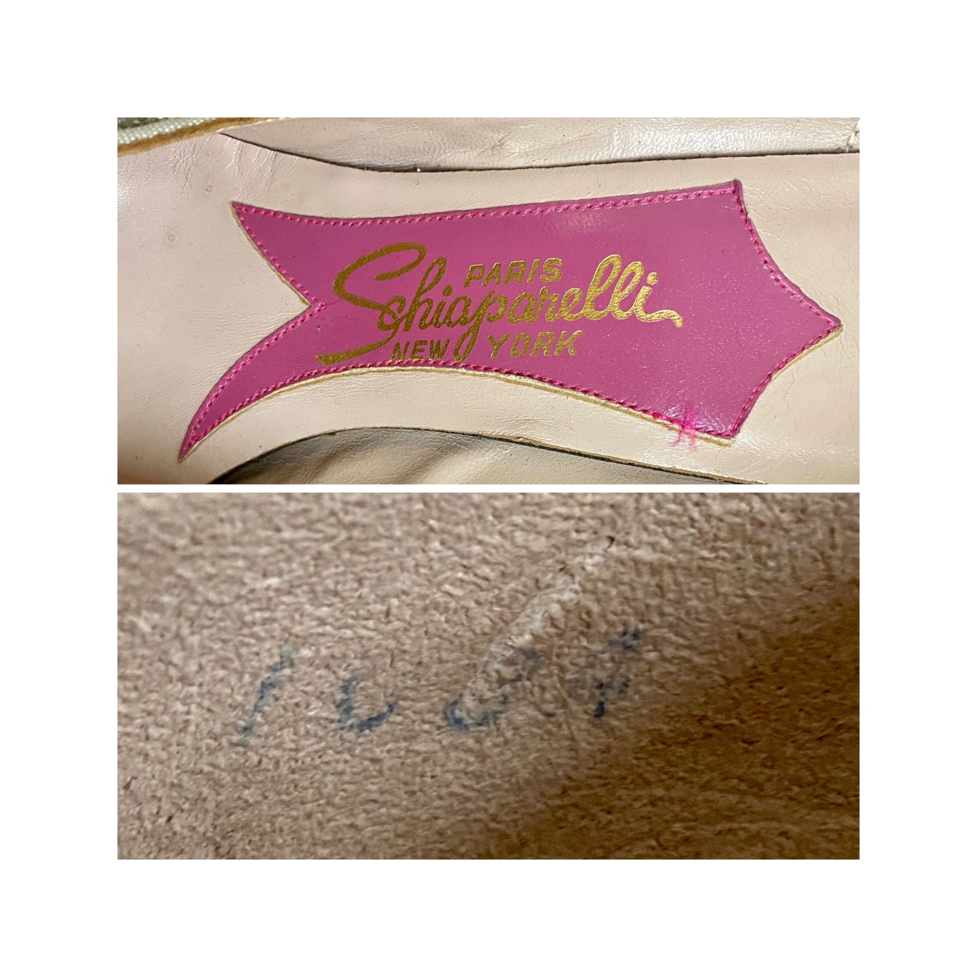 Schiaparelli Vintage 1950s Schiaparelli Silver Glitter Pumps Size US 10 / IT 40 - 3 Thumbnail