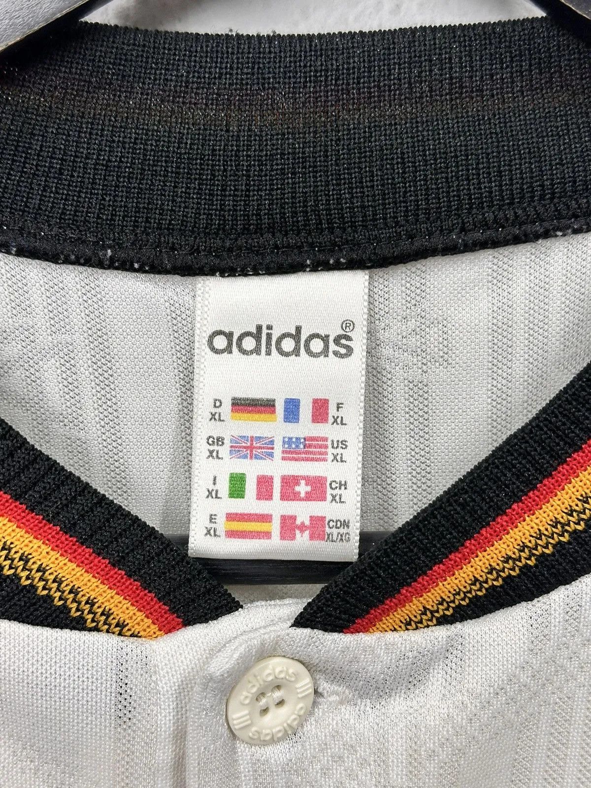 Adidas Wow😻Adidas Vintage Jersey Germany 90s Soccer Home T-Shirt Size US XL / EU 56 / 4 - 7 Thumbnail