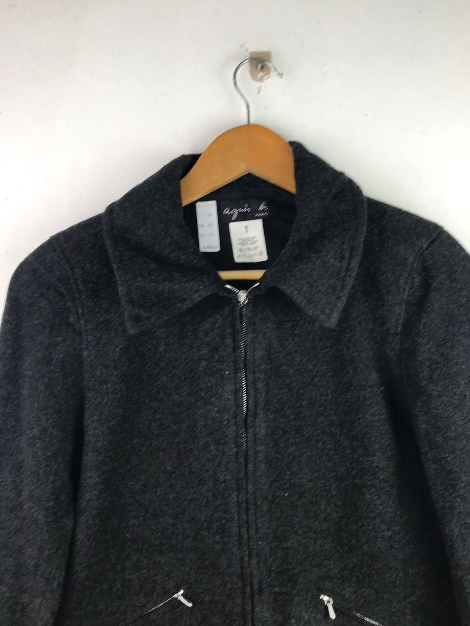 Vintage × agnes b. Vintage Agnes B Wool Jacket Luxury Design Size S / US 4 / IT 40 - 3 Thumbnail