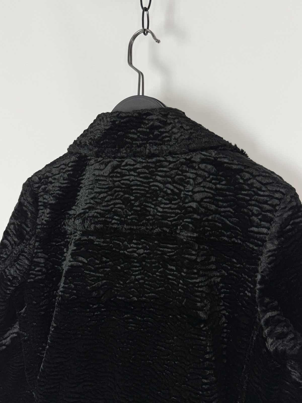 Tripp NYC Y2K Tripp NYC Black Textured Velvet Moto Rider Jacket Gothic Size S / US 4 / IT 40 - 10 Thumbnail