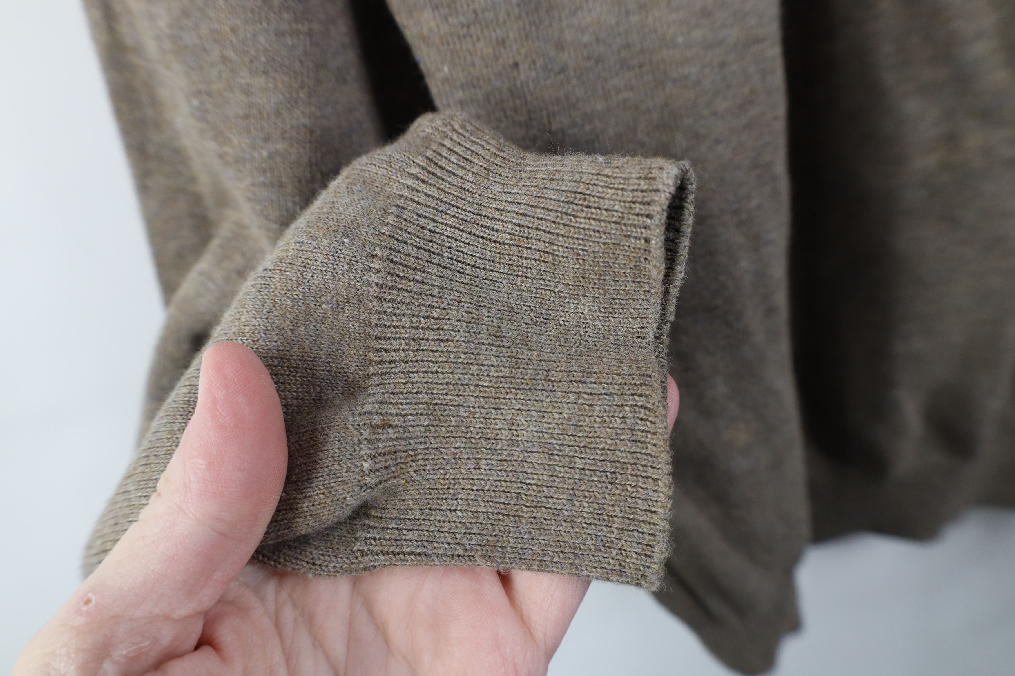Vintage Vintage 90s Streetwear Blank Cotton Knit Mock Neck Sweater Size US L / EU 52-54 / 3 - 5 Thumbnail