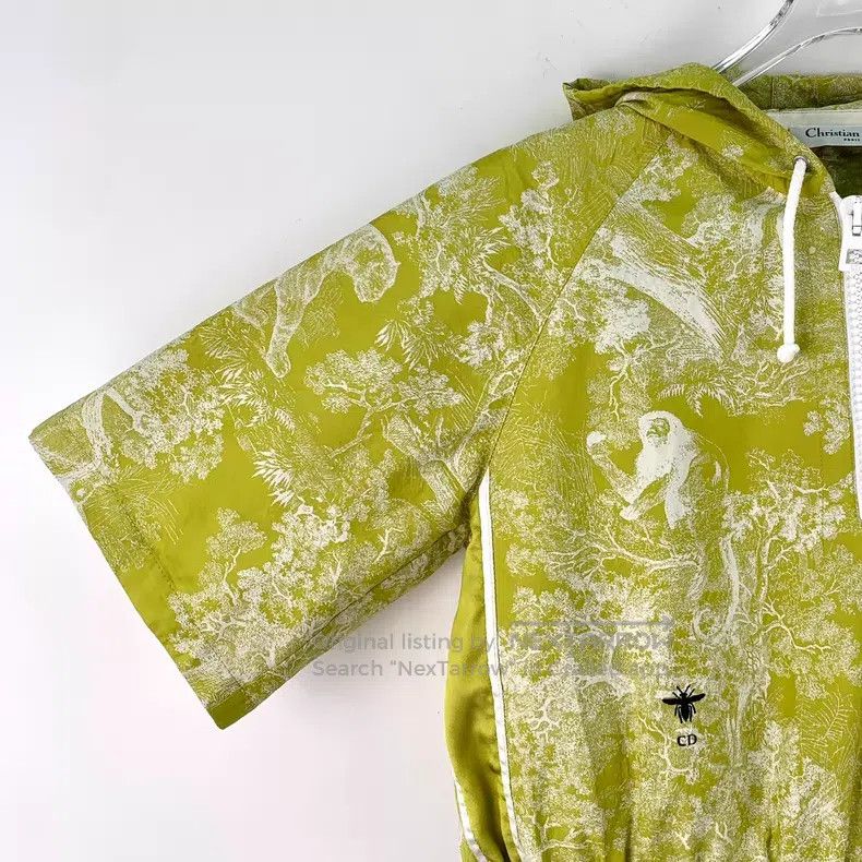 Dior Dior Light green animal jungle print hooded semi-zipper sh Size S / US 4 / IT 40 - 3 Thumbnail