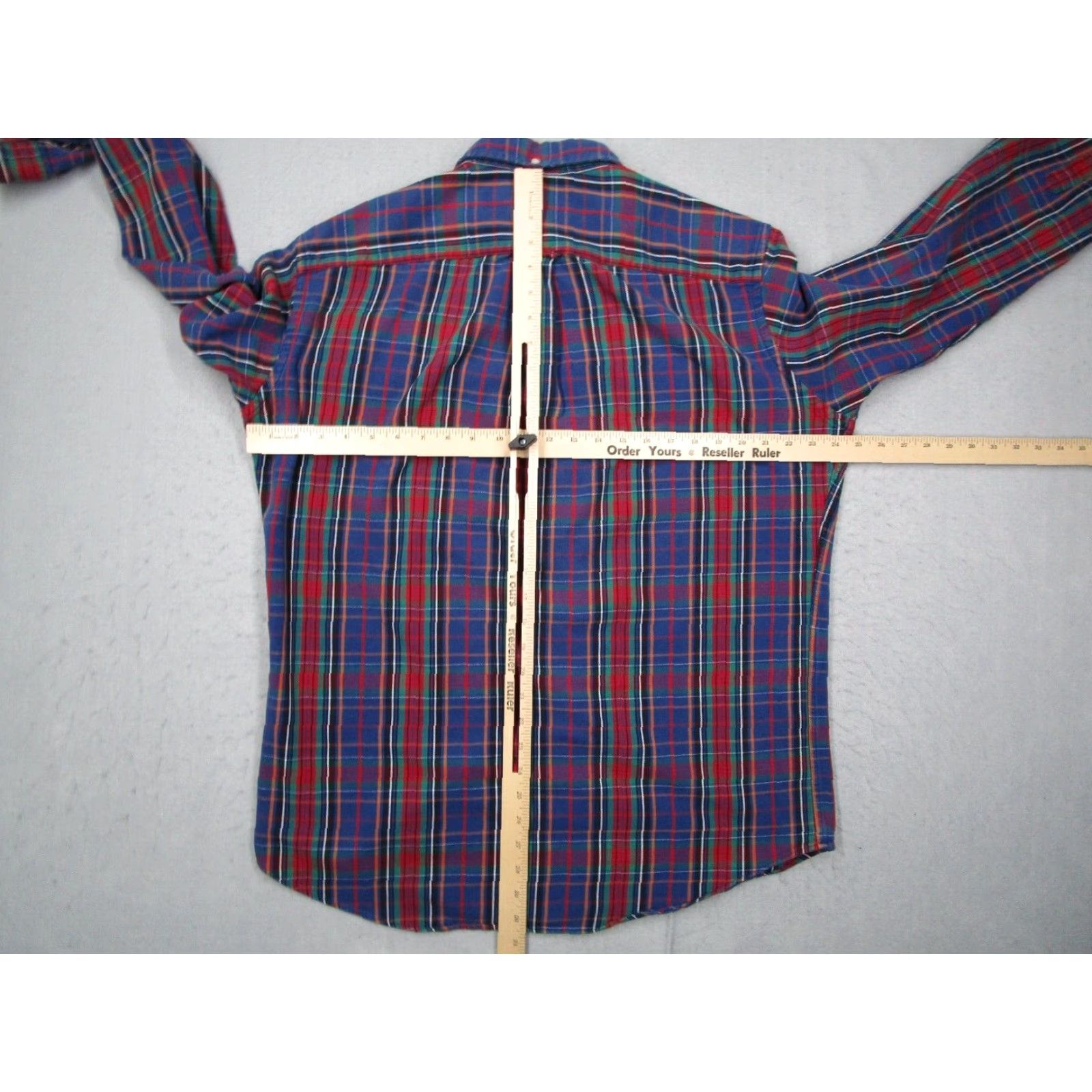 Polo Ralph Lauren VINTAGE Ralph Lauren Button-Up Flannel Shirt Mens Large Purple Plaid 90s Size US L / EU 52-54 / 3 - 4 Thumbnail