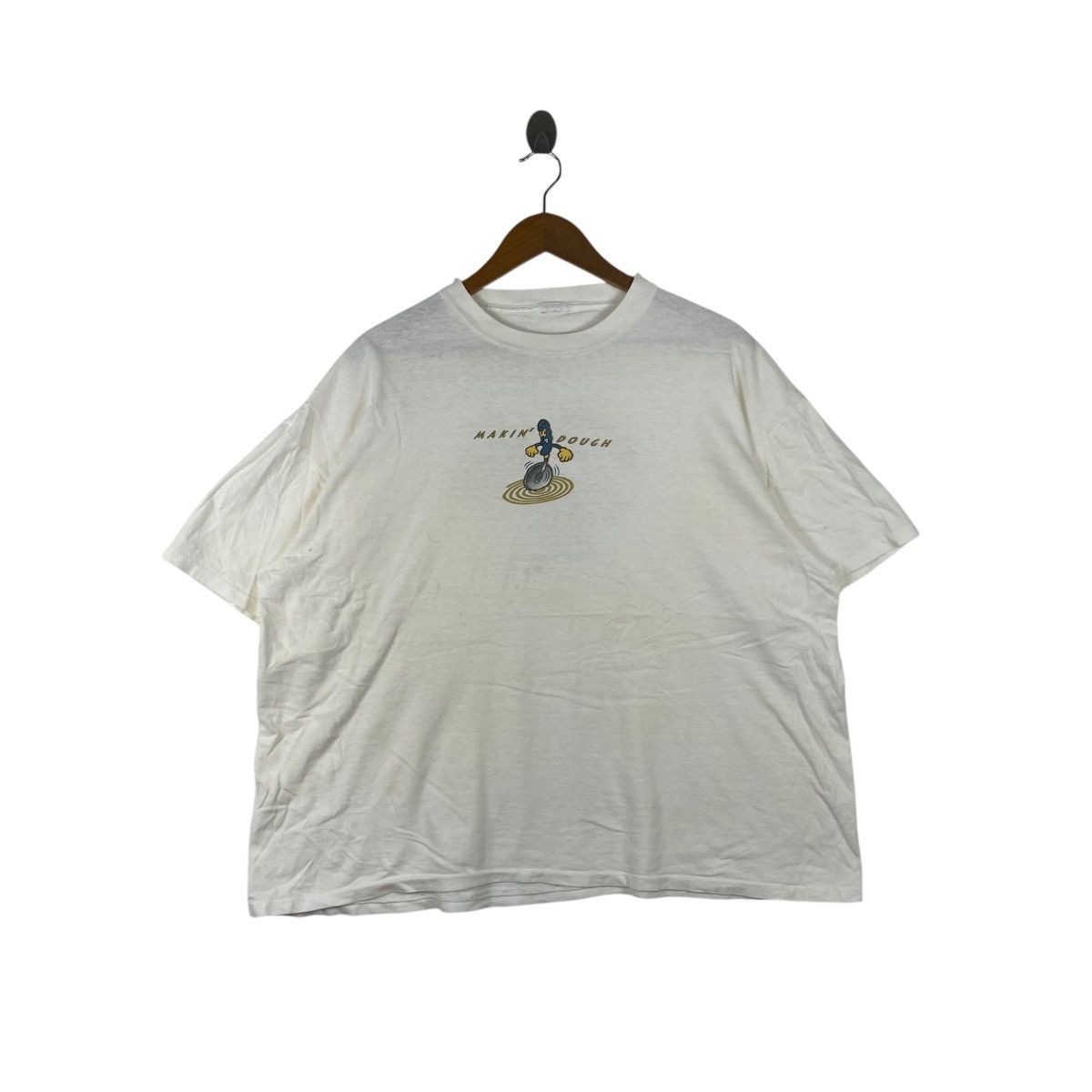 Vintage Vintage Y2K MAKIN DOUGH HYP With Everything Baggy Tee Shirt Size US XXL / EU 58 / 5 - 1 Thumbnail