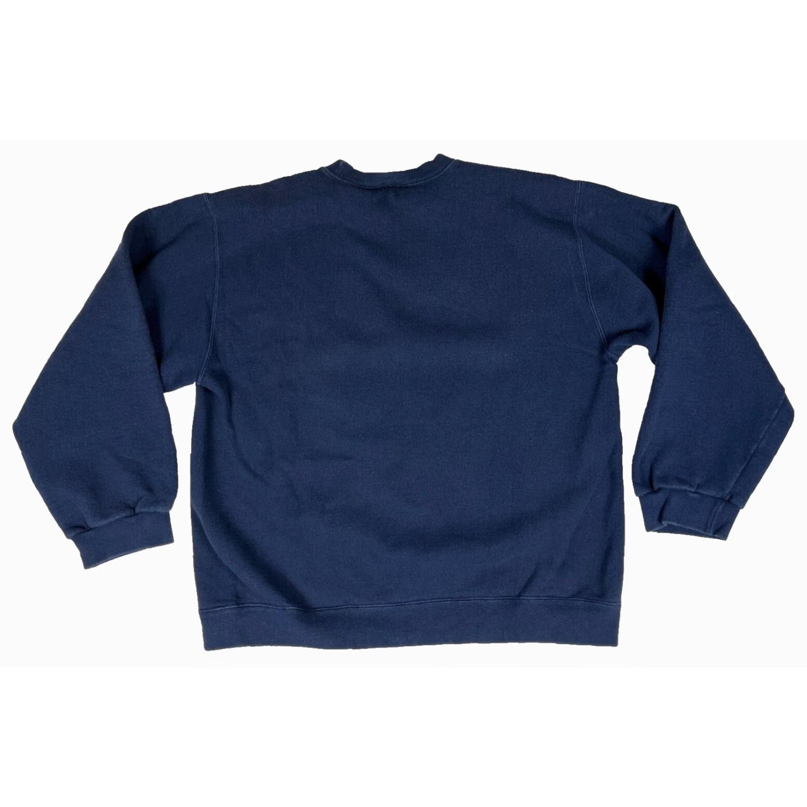 Nike Nike Men's Vintage 90s Crewneck Sweatshirt Size L Navy White Logo Embroidered Sweatshirt Pullover Crew Neck Cotton Blend Fleece All Seasons Regular Size US L / EU 52-54 / 3 - 2 Thumbnail