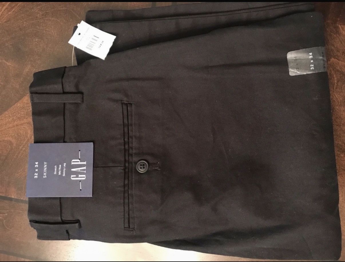 Gap NWT GAP Men's Skinny Black Chinos sz 32x34 Size US 32 / EU 48 - 2 Thumbnail
