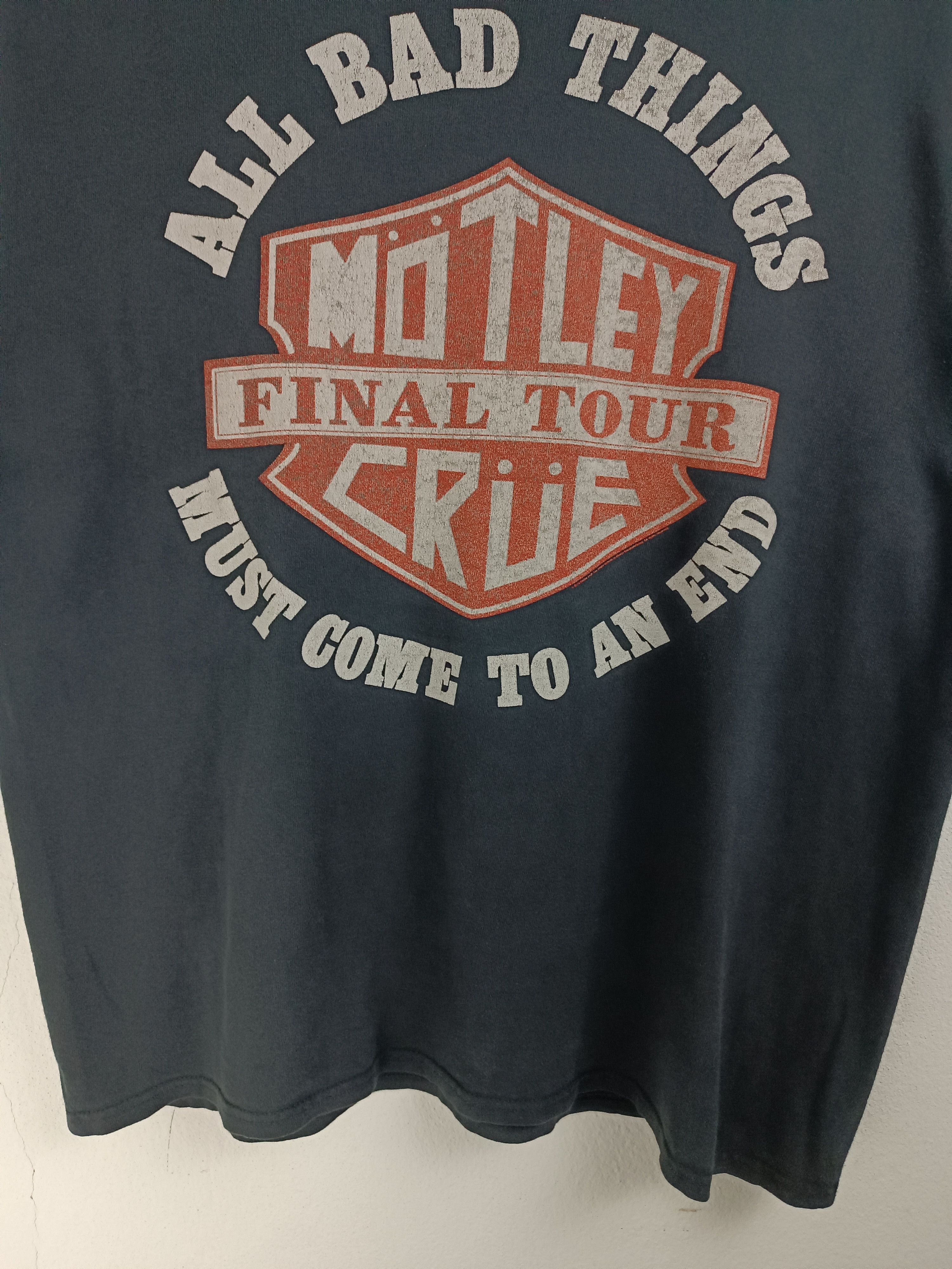 Band Tees THRASHED FADED VINTAGE '14 MOTLEY CRUE FINAL TOUR HARLEY LOG Size US L / EU 52-54 / 3 - 9 Thumbnail