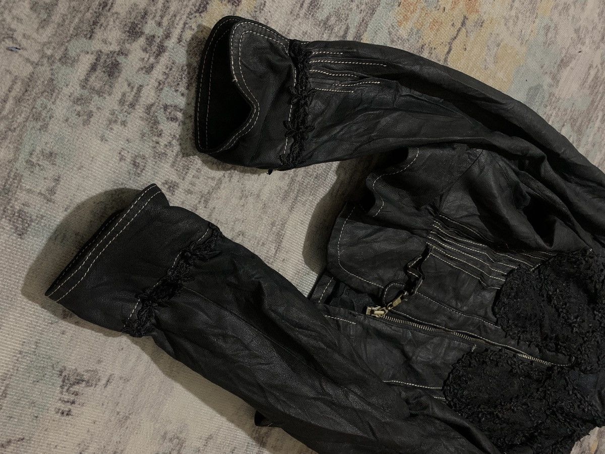 If Six Was Nine Vaste Cuir Nappa Famme Womens Black Leather Grunge Jacket Size S / US 4 / IT 40 - 6 Thumbnail