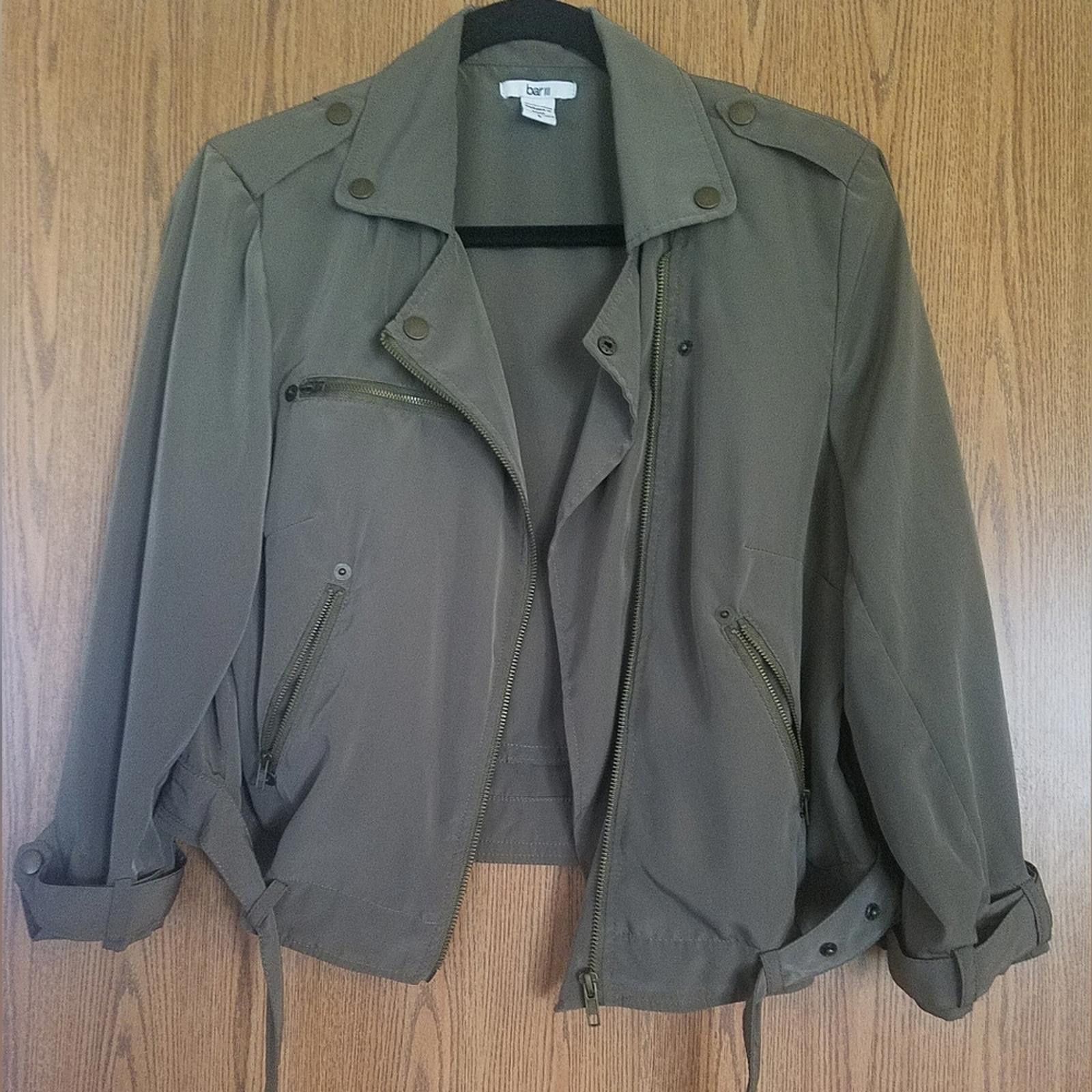Bar III Bar III Women's Olive Jacket Size Large Size L / US 10 / IT 46 - 1 Thumbnail