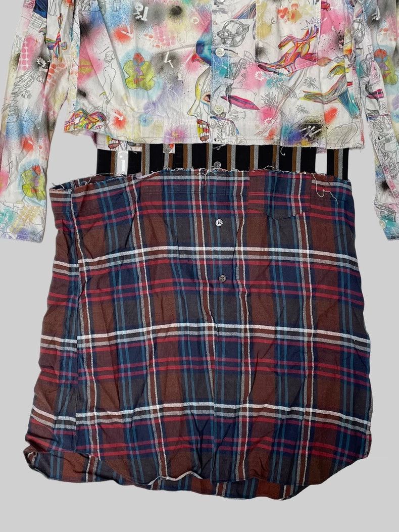 Comme des Garcons Comme des Garcons 16AW Long Graffiti Patchwork Shirt Dress Size XS / US 0-2 / IT 36-38 - 6 Thumbnail