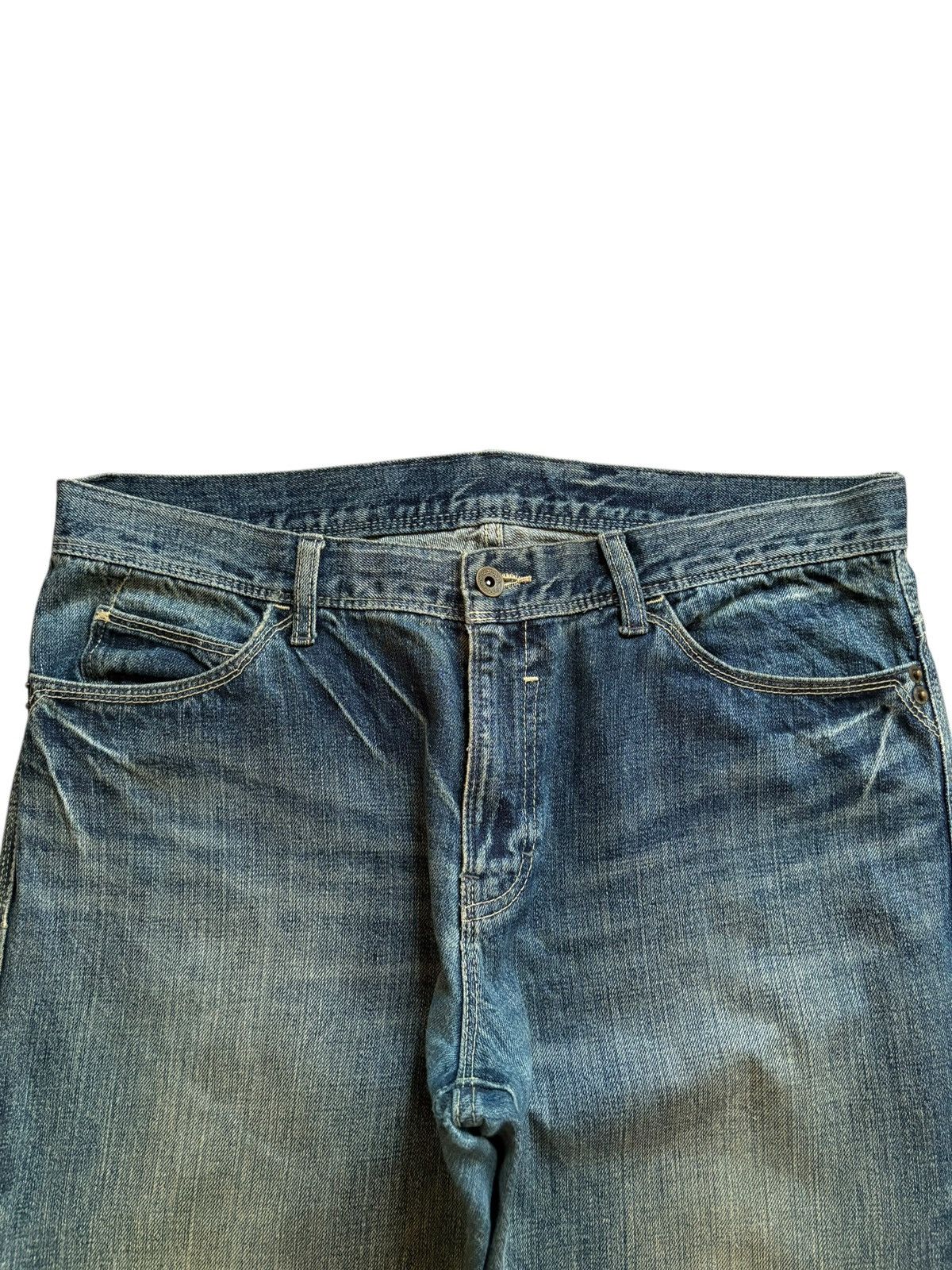 Japanese Brand Vintage Japanese Brand Mud Wash Loose Baggy Carpenter Jeans Size US 35 - 4 Thumbnail