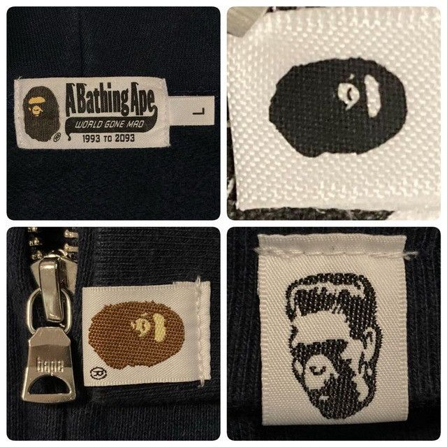 Bape BAPE Blue camo x navy shark full zip hoodie a bathing ape Size US L / EU 52-54 / 3 - 8 Thumbnail