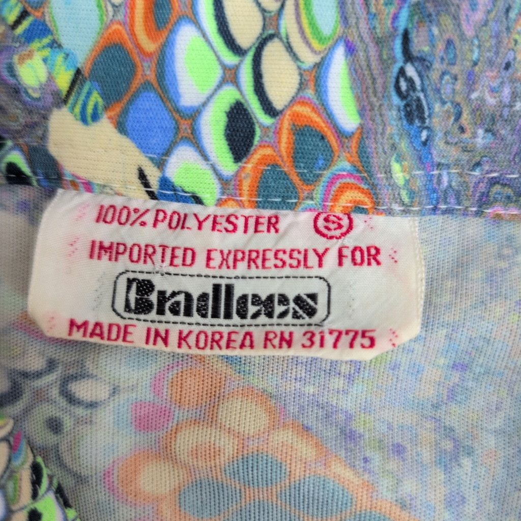 Vintage Ladies' 70s Vintage Psychedelic "Disco" Shirt Small Size S / US 4 / IT 40 - 2 Thumbnail