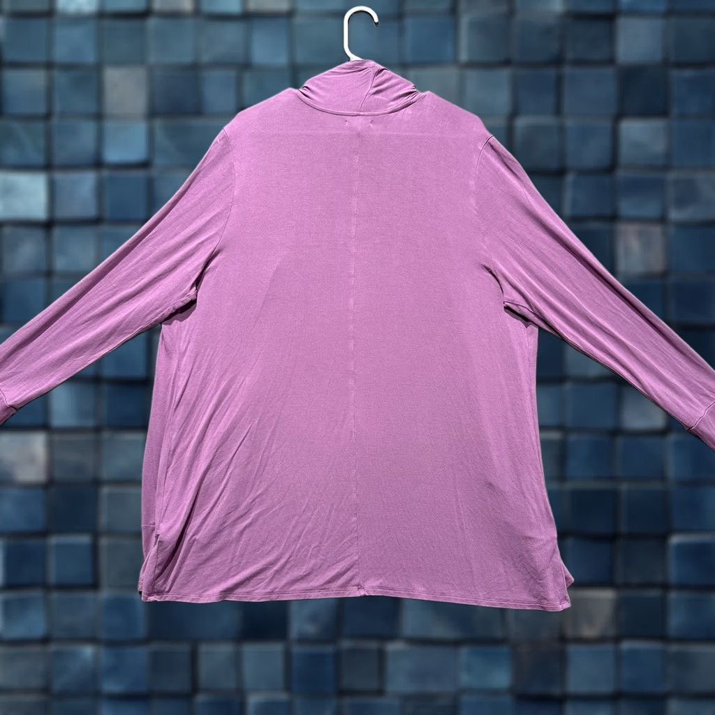 Vintage Maurices Cardigan Womens 1X Plus Pink Open Front Long Sleeve Stretch EUC Cardigan Size XL / US 12-14 / IT 48-50 - 1 Thumbnail