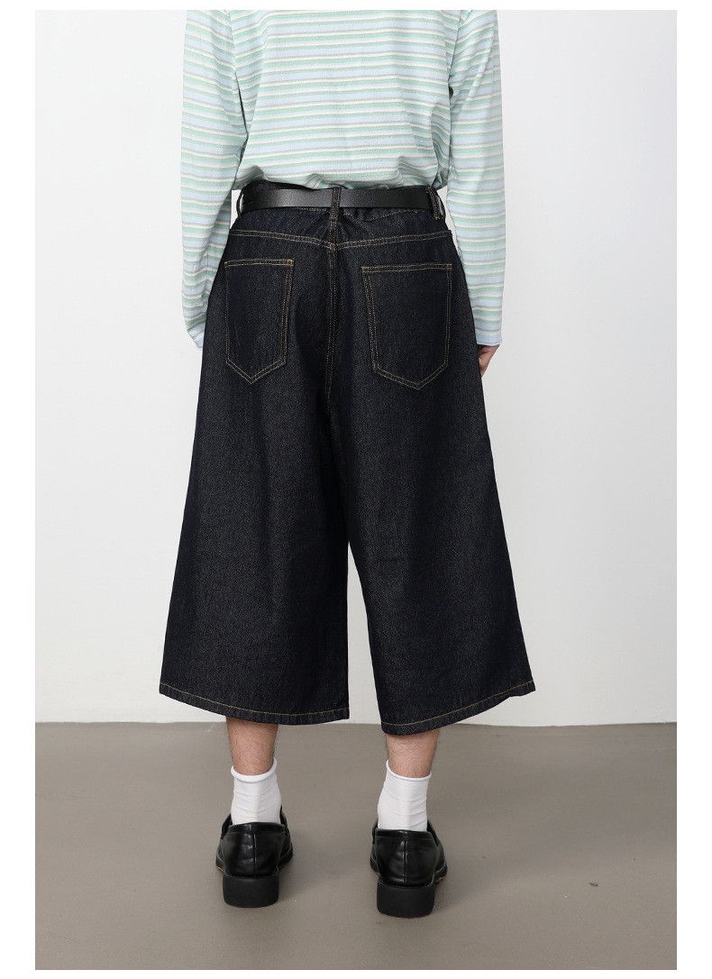 Japanese Brand Men's American-Style Loose-Fit Wide-Leg Denim Shorts Size US 32 / EU 48 - 4 Thumbnail