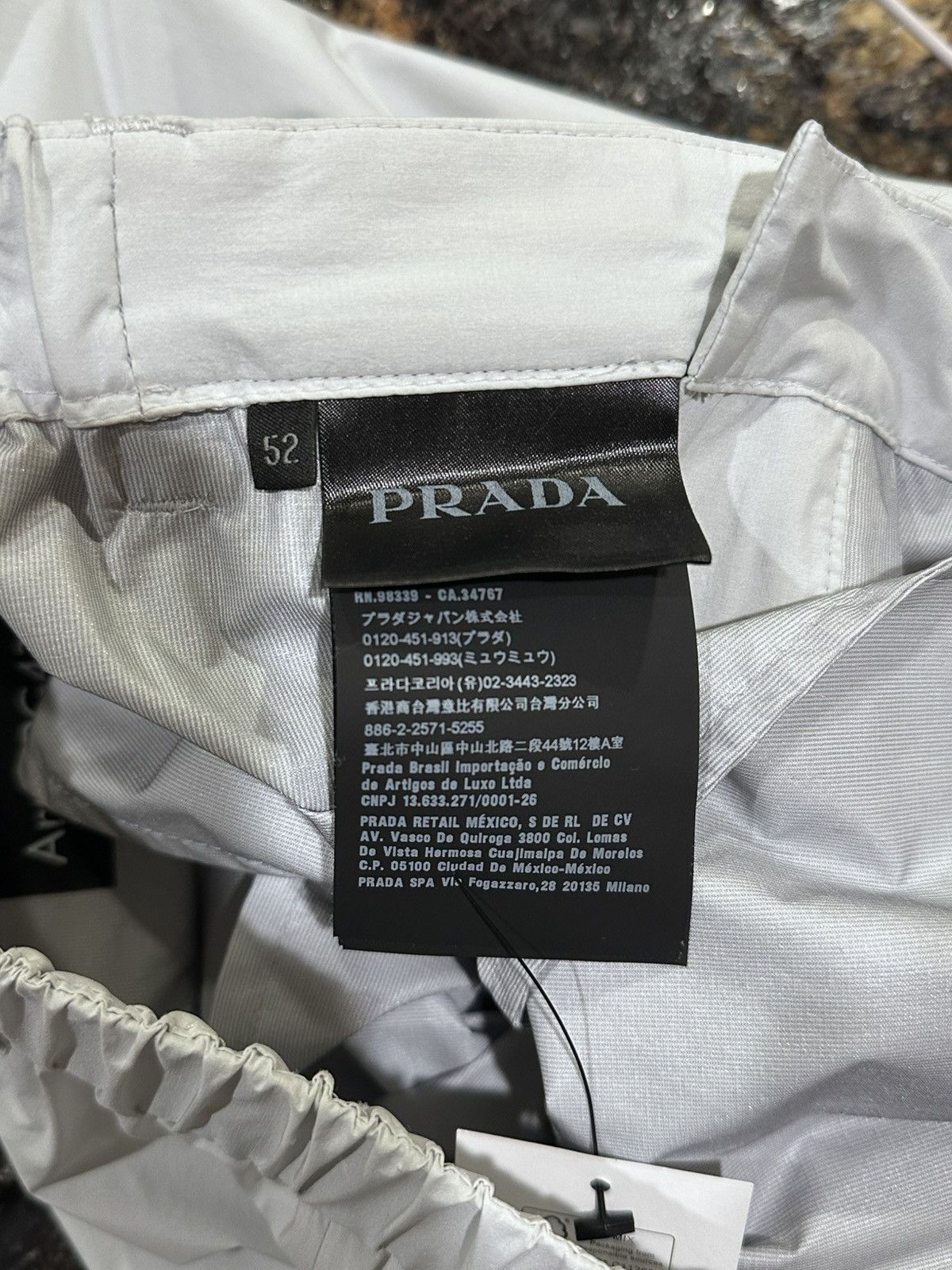 Prada Prada Linea Rossa White/Cream Nylon Pants SPG43 2018 Size US 34 / EU 50 - 11 Thumbnail