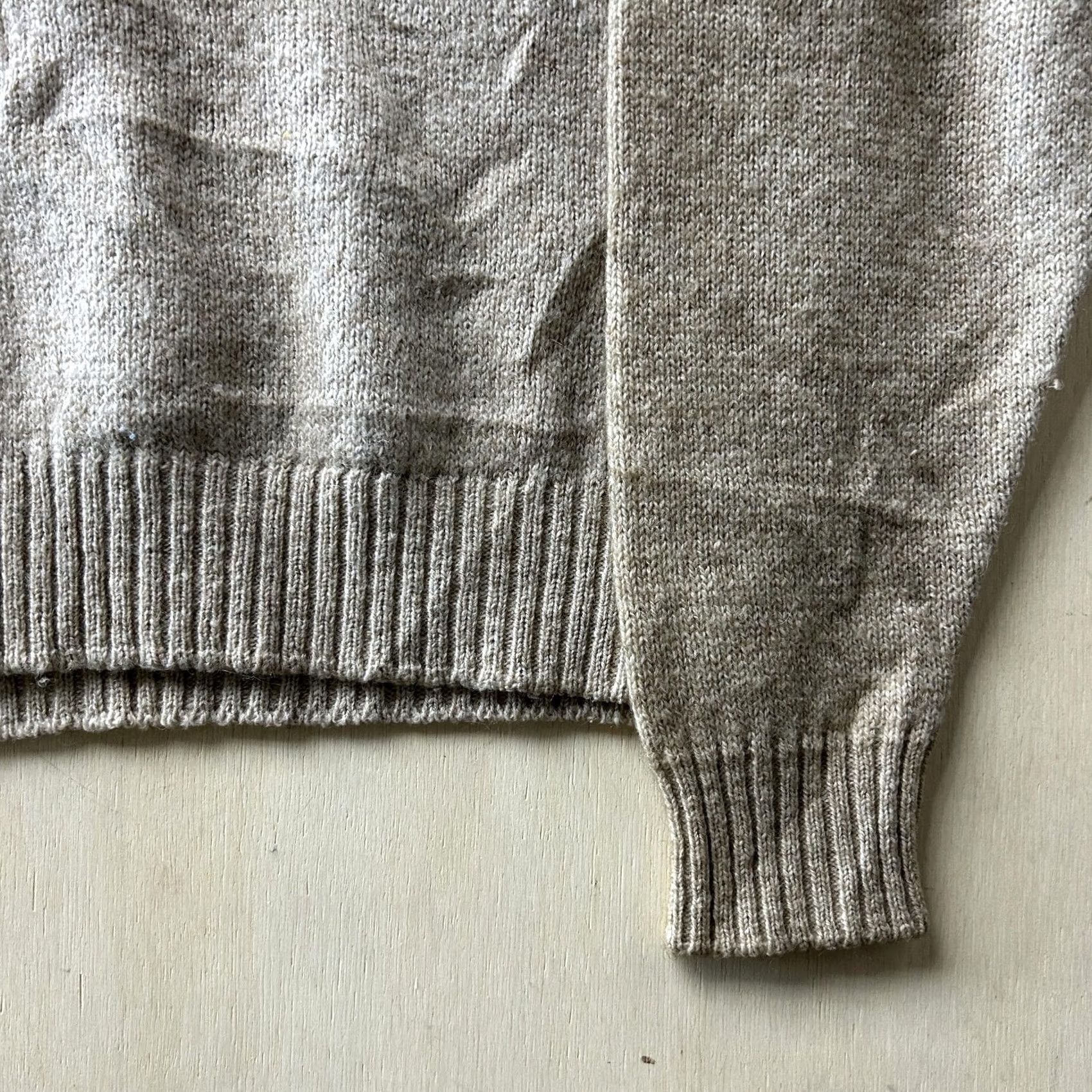 Vintage VINTAGE 80s Boston Store Sweater Mens Large Beige Crewneck Tight Knit Pullover Size US L / EU 52-54 / 3 - 2 Thumbnail