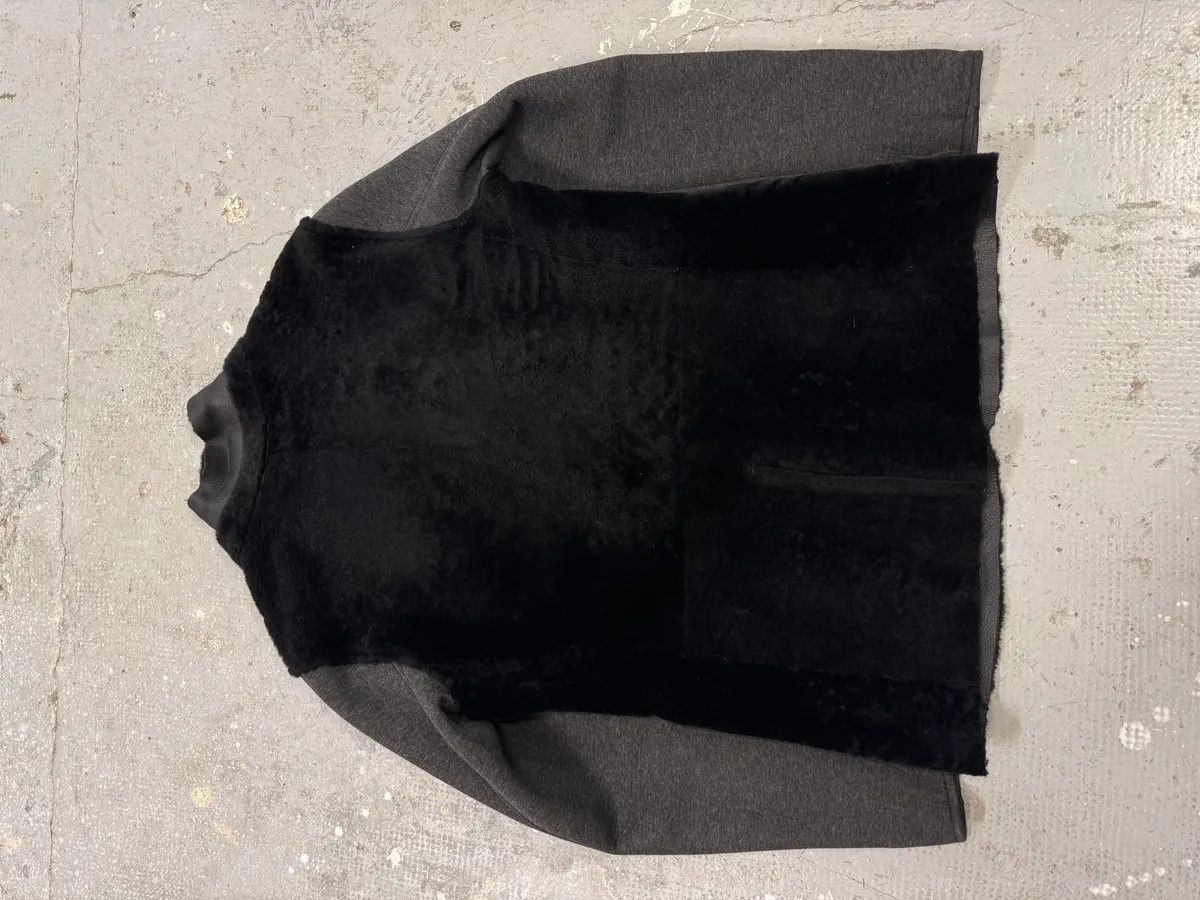 Emporio Armani FW2013 Emporio Armani Black Sherling Wool Sleeves Jacket Size US L / EU 52-54 / 3 - 4 Thumbnail