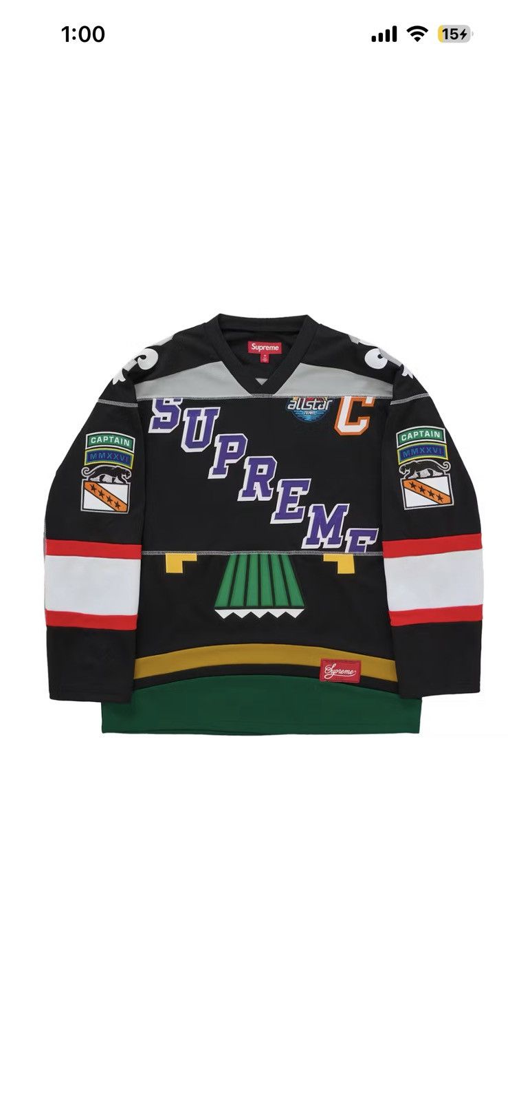 Supreme Supreme Paneled Hockey Jersey Size US M / EU 48-50 / 2 - 9 Thumbnail