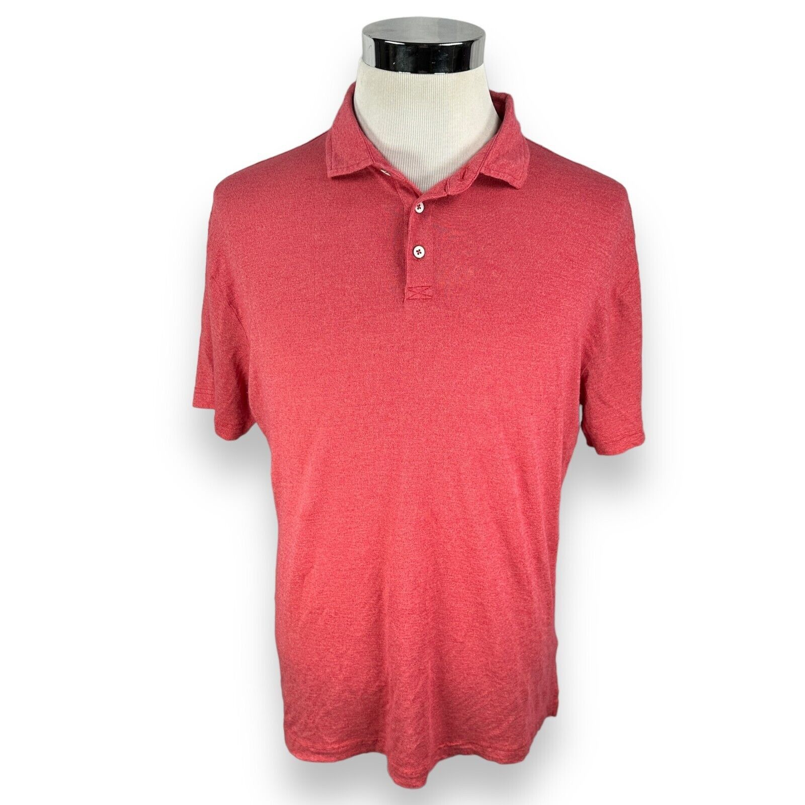 Rodd & Gunn Rodd & Gunn Polo Shirt Mens XL Pink Short Sleeve Linen Blend Size US XL / EU 56 / 4 - 1 Thumbnail