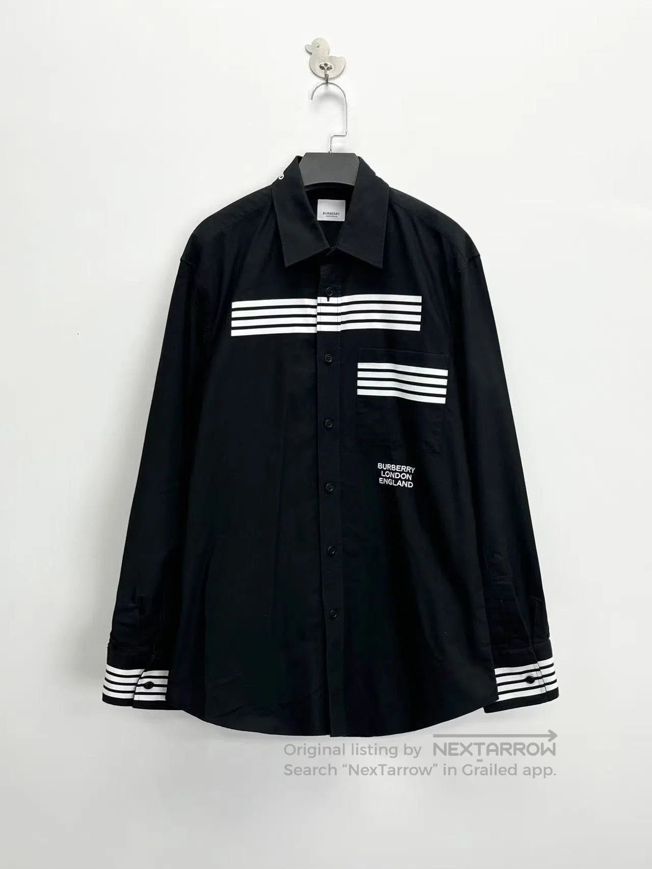 Burberry burberry black long sleeve shirt with logo. Size US L / EU 52-54 / 3 - 1 Thumbnail